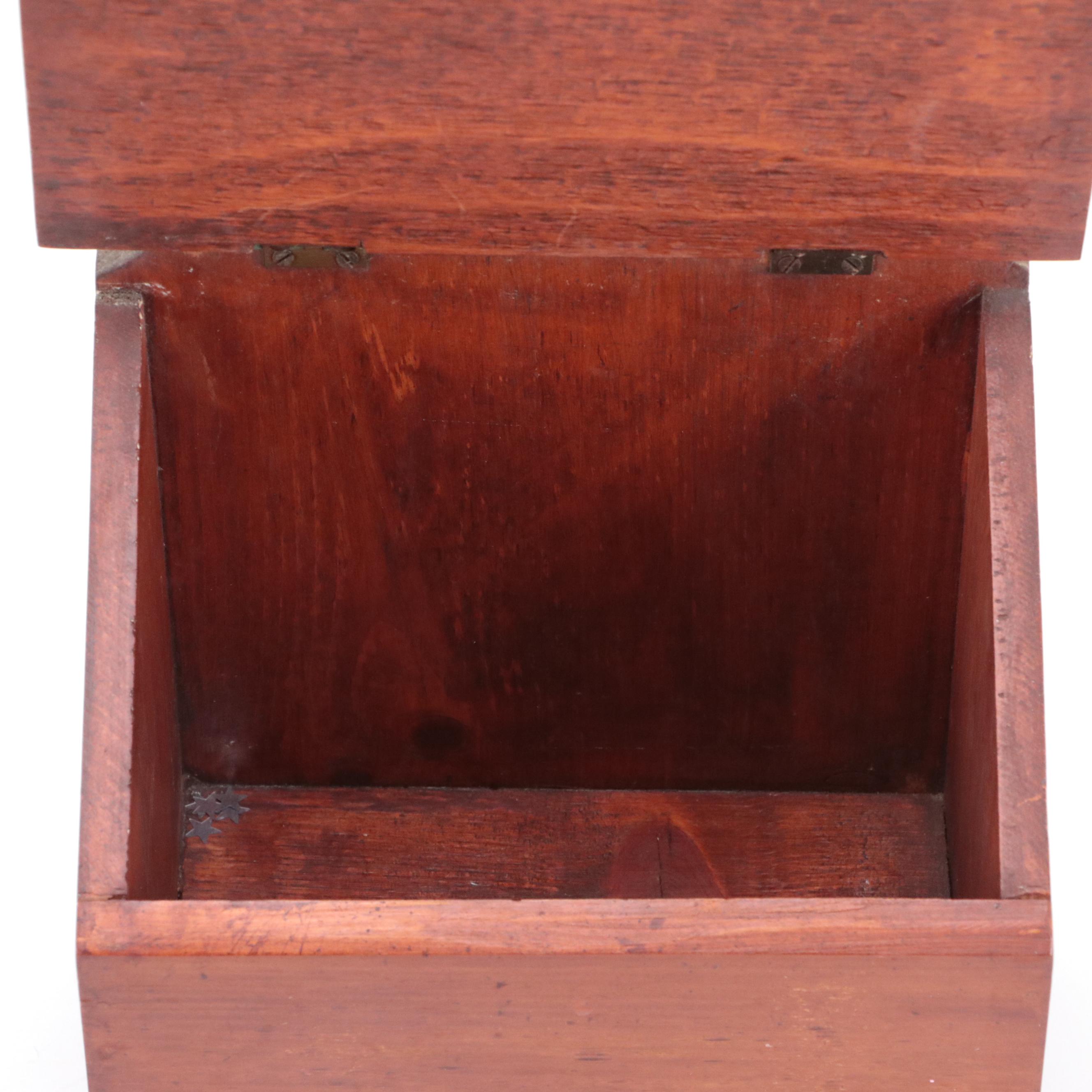 Primitive Style Wooden Wall Hanging Salt Box and Shaker Style Boxes