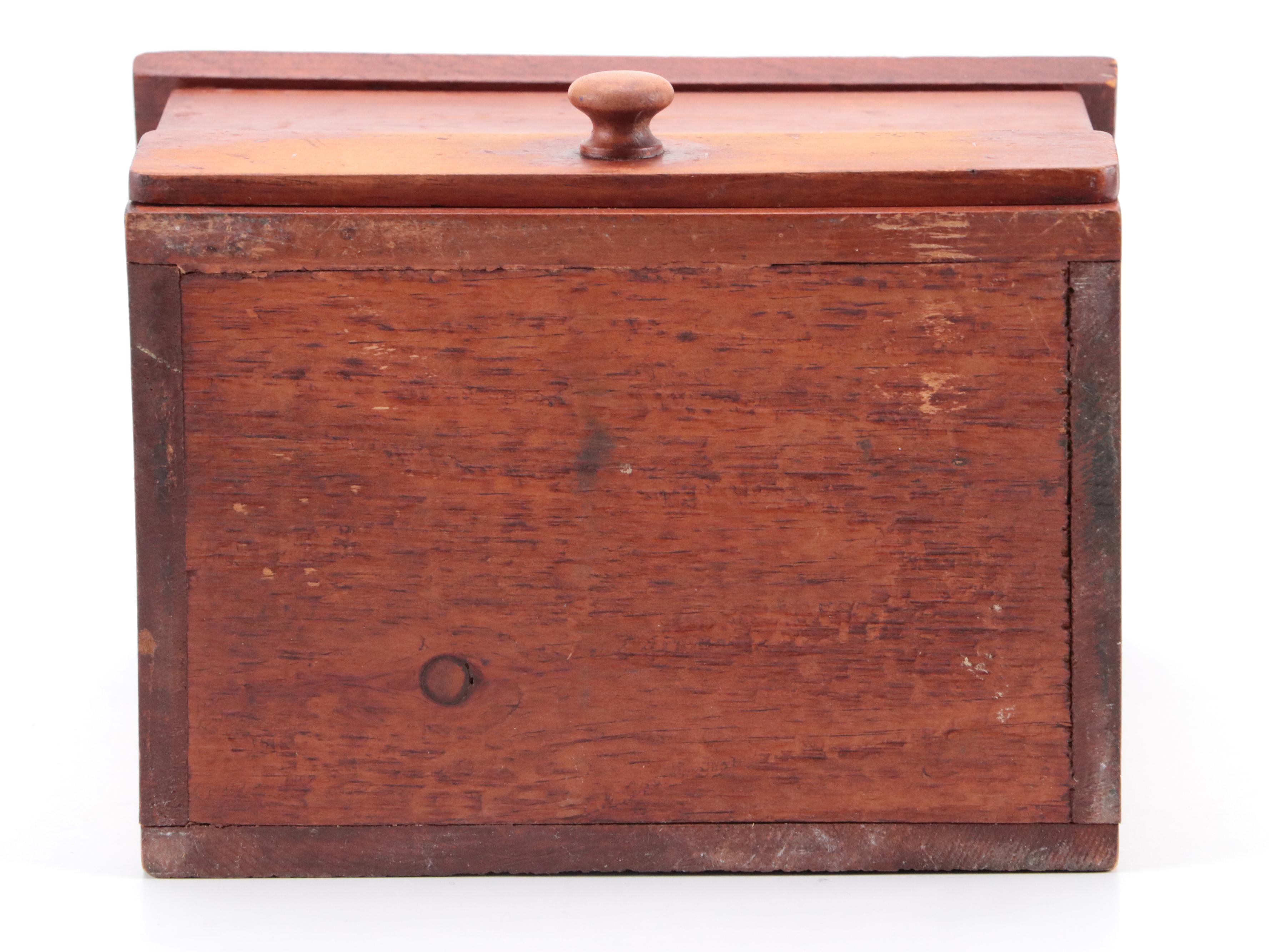 Primitive Style Wooden Wall Hanging Salt Box and Shaker Style Boxes