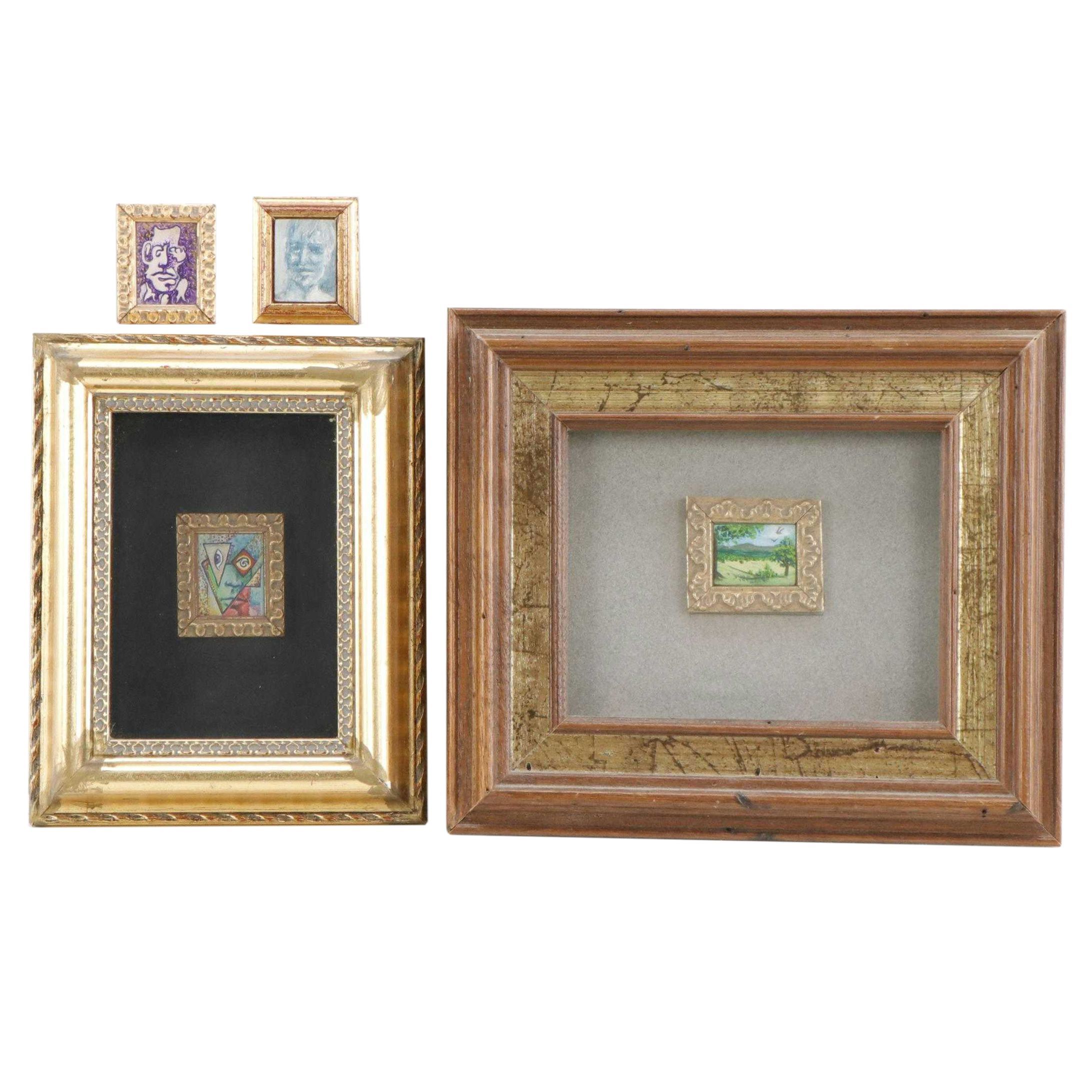 David C. Greene Miniature Oil Paintings, 1994-1996