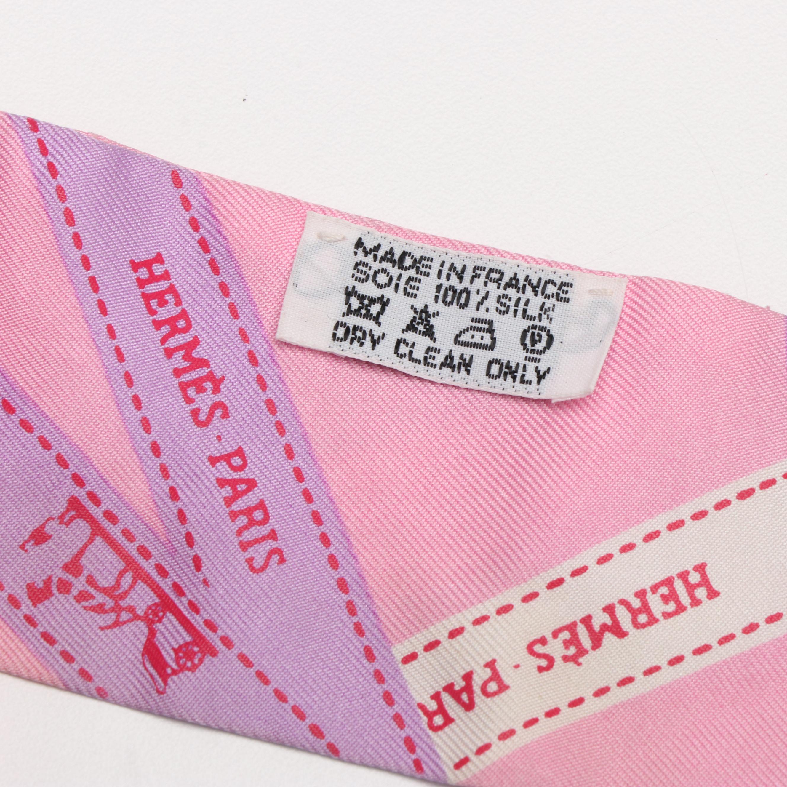 Hermès Bolduc Ribbon Silk Twilly Scarf