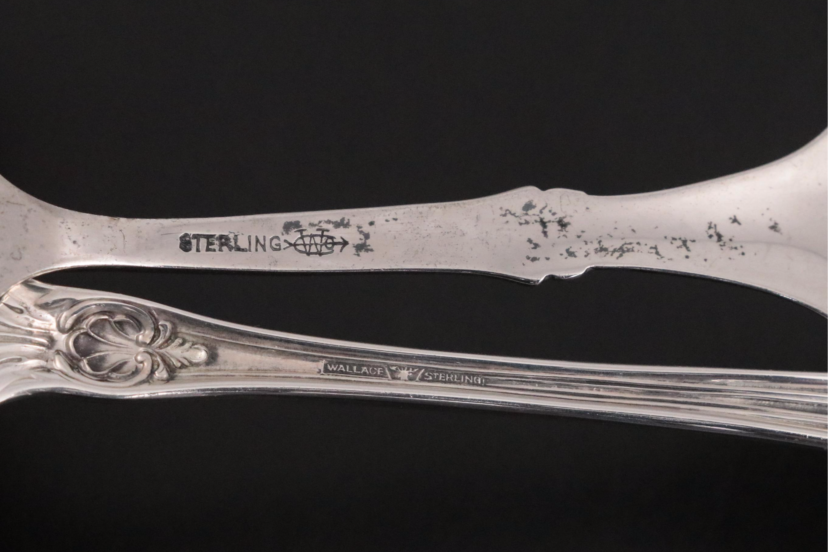 Alvin "Chateau Rose" Sterling Silver Utensils with Other Sterling Spoons