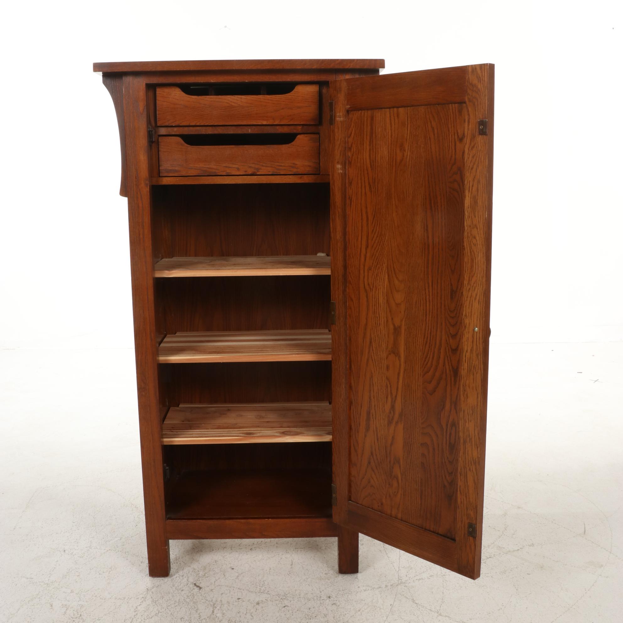 Kincaid "American Artifacts" Arts & Crafts Style Oak and Cedar Cabinet, 1990s