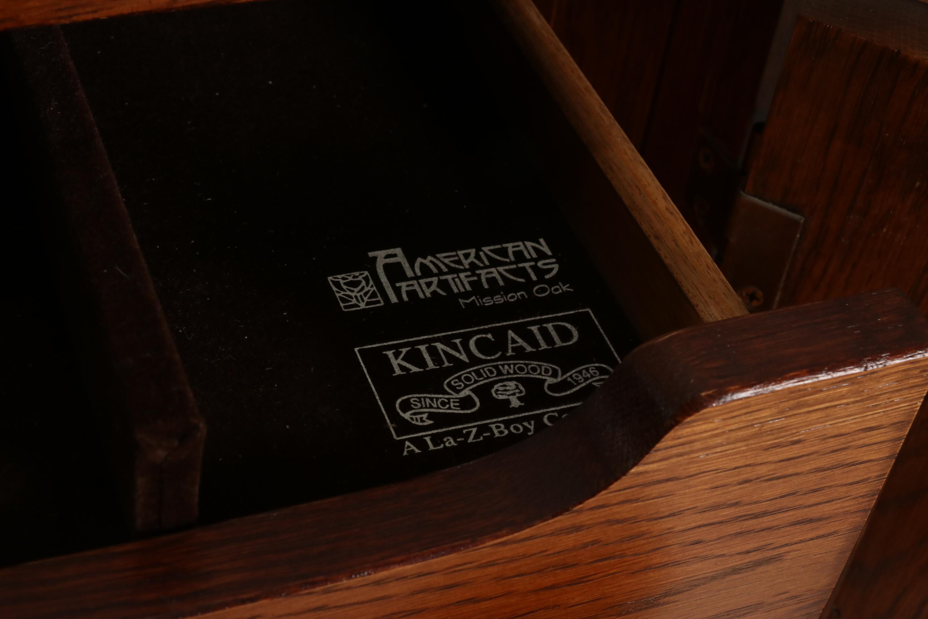 Kincaid "American Artifacts" Arts & Crafts Style Oak and Cedar Cabinet, 1990s