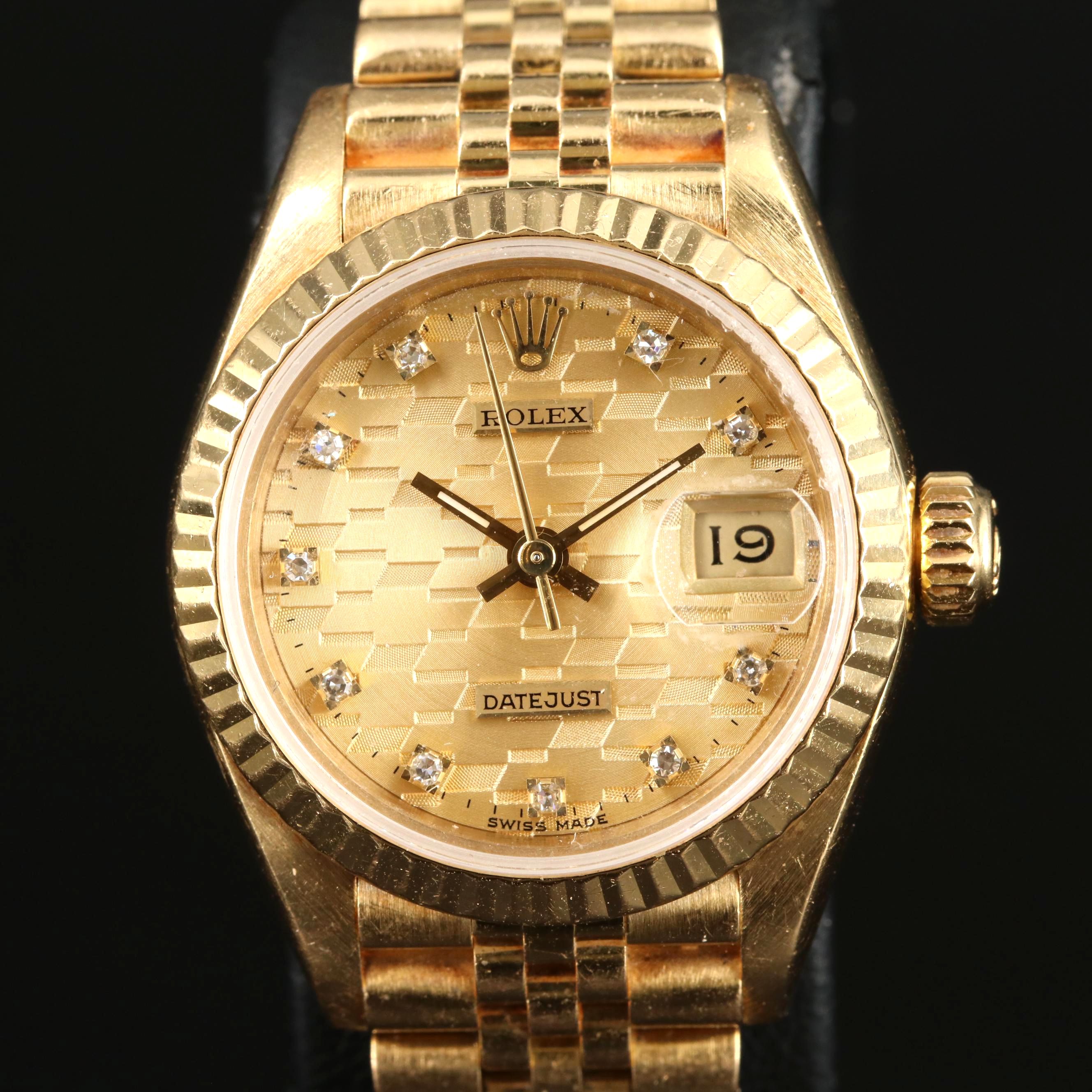1986 Rolex Chevrolet 18K Diamond Jubilee Award Datejust Watch