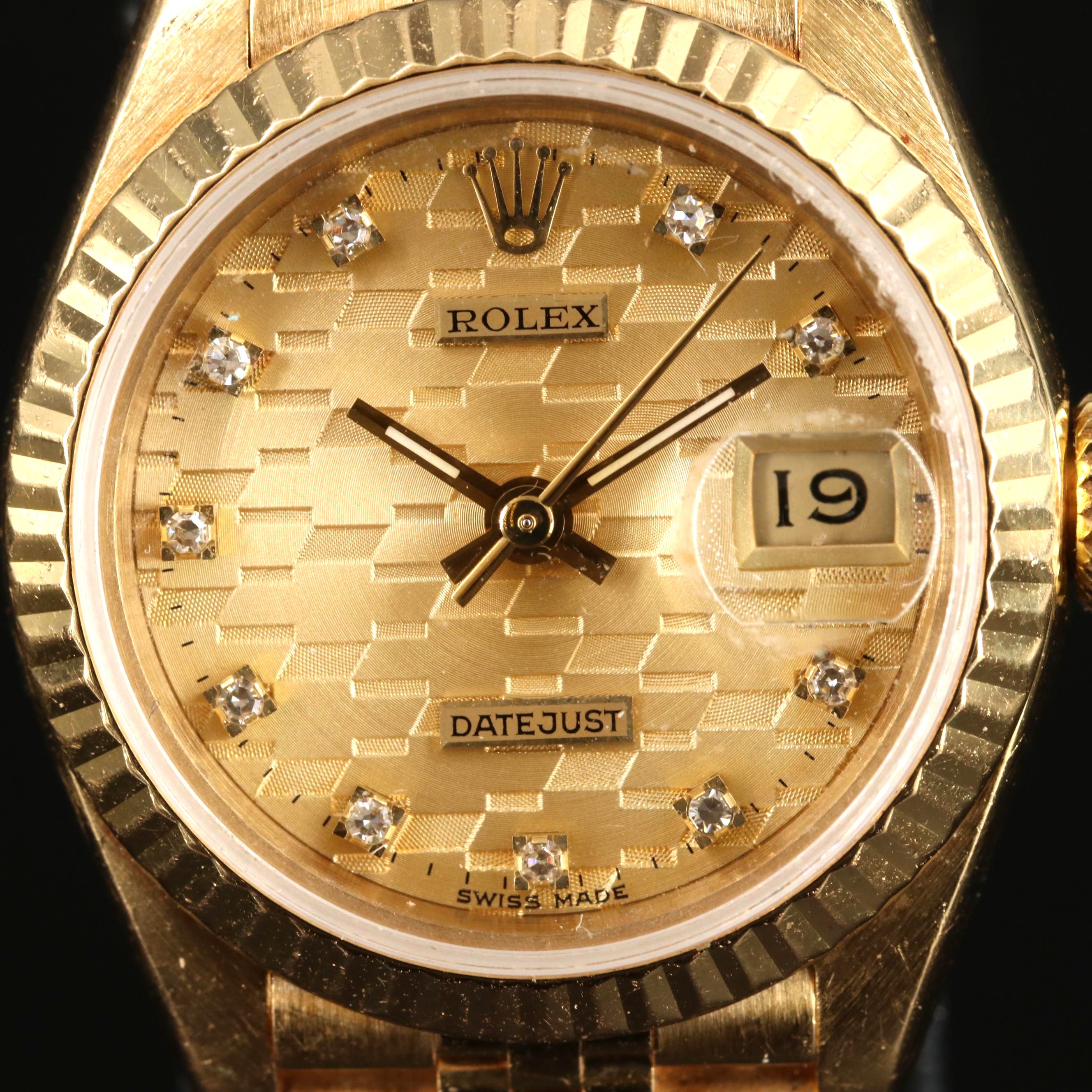 1986 Rolex Chevrolet 18K Diamond Jubilee Award Datejust Watch