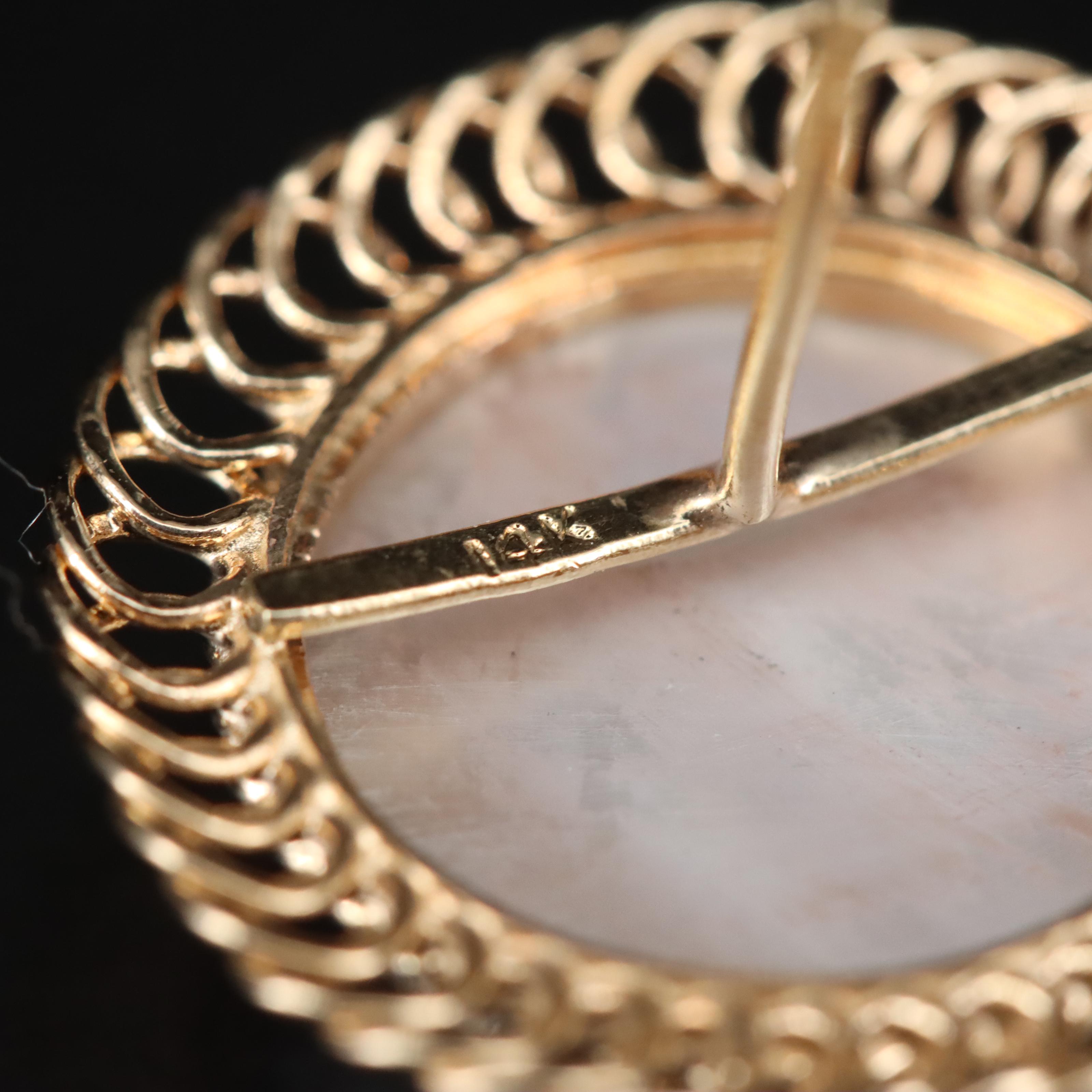 14K Mabé Pearl Button Earrings