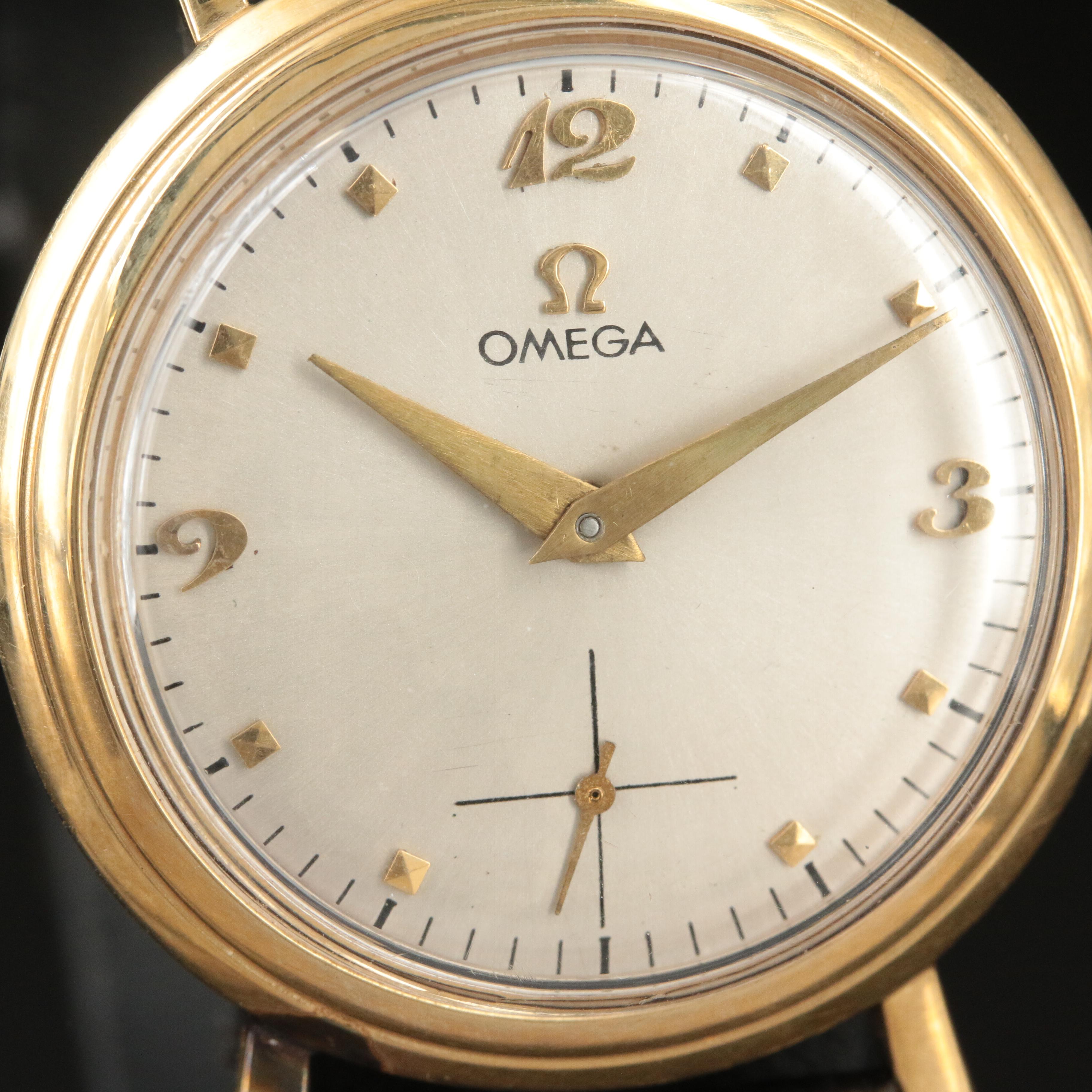 Vintage 14K Omega Small Seconds Stem Wind Watch