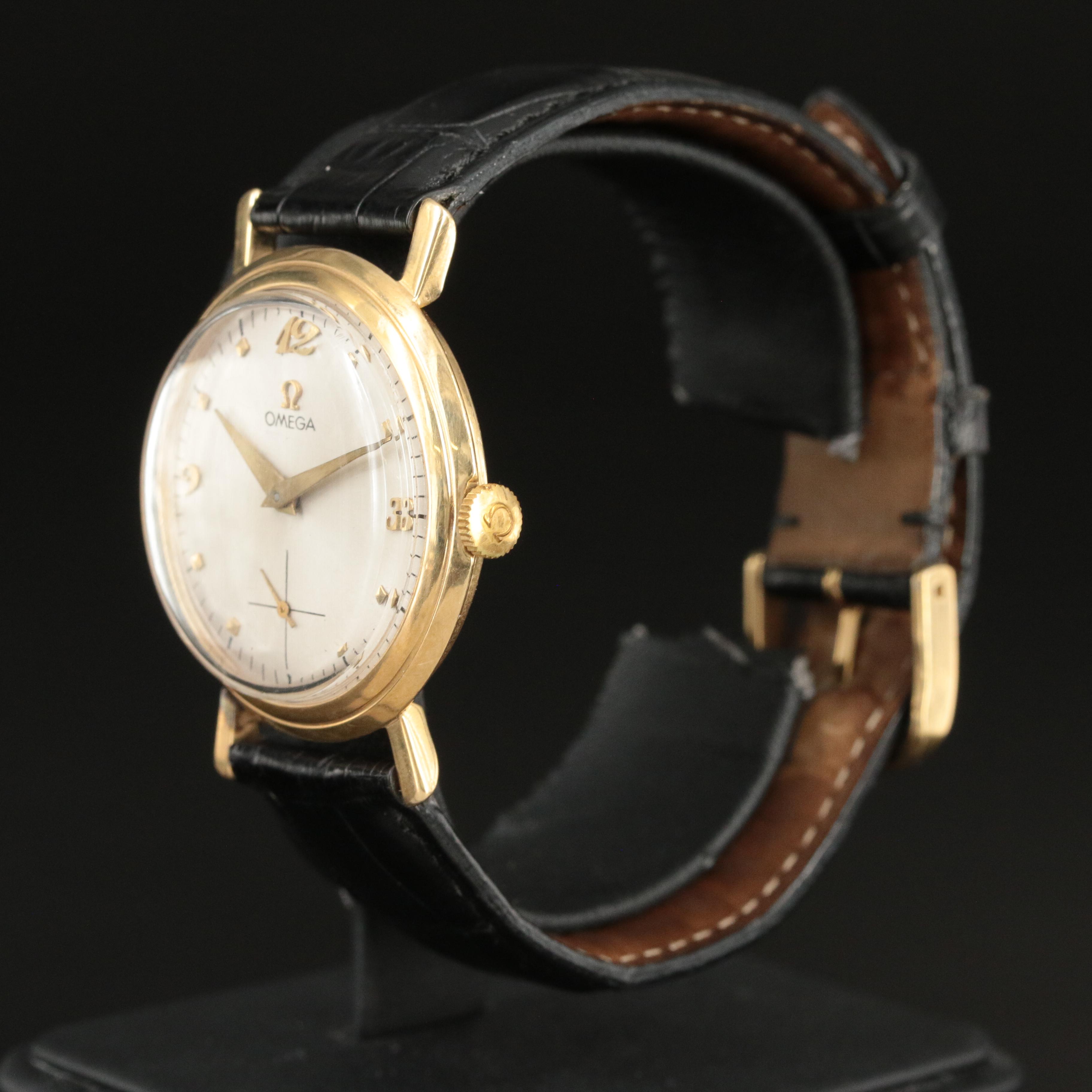 Vintage 14K Omega Small Seconds Stem Wind Watch