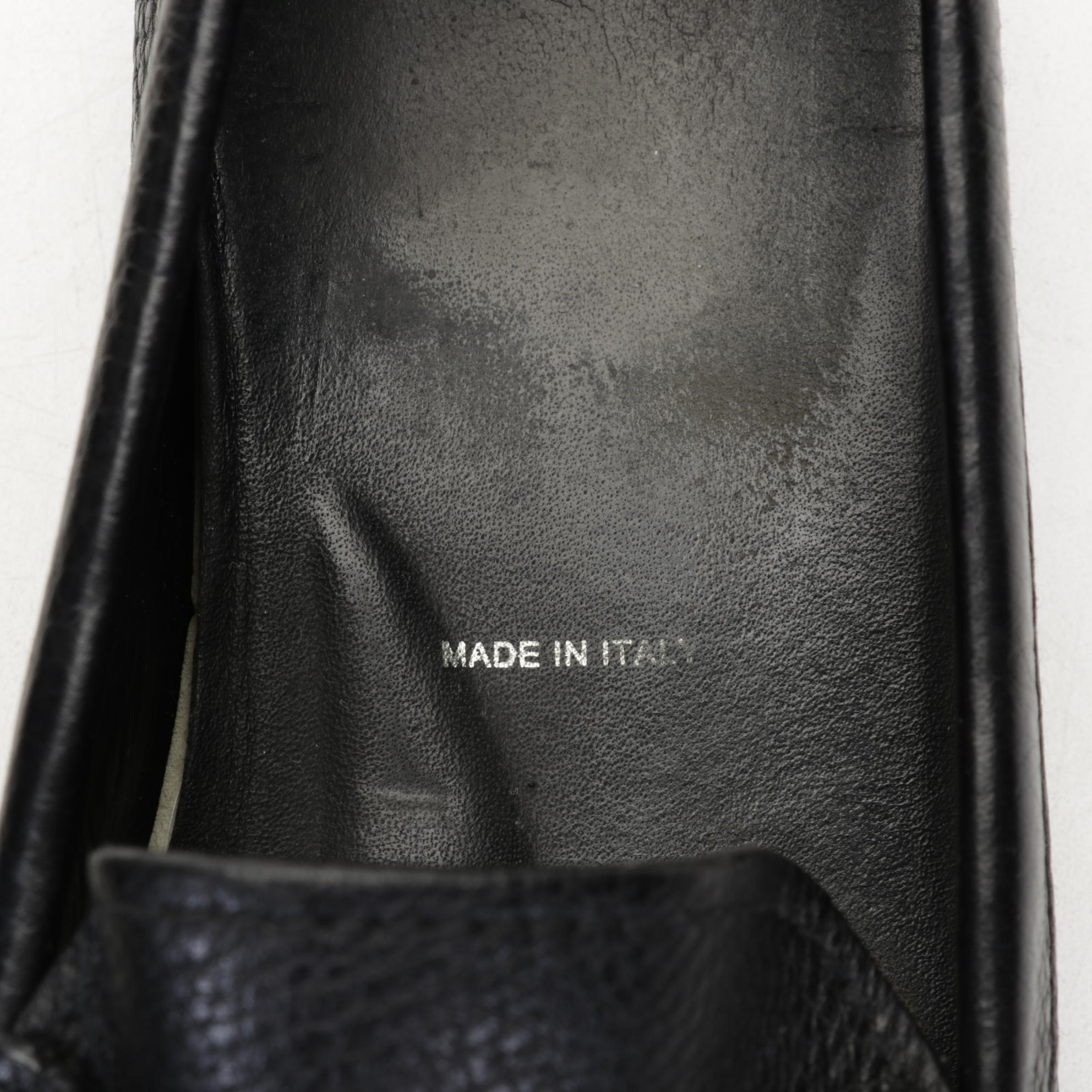 Prada "Daino 1" Men's Black Leather Loafers
