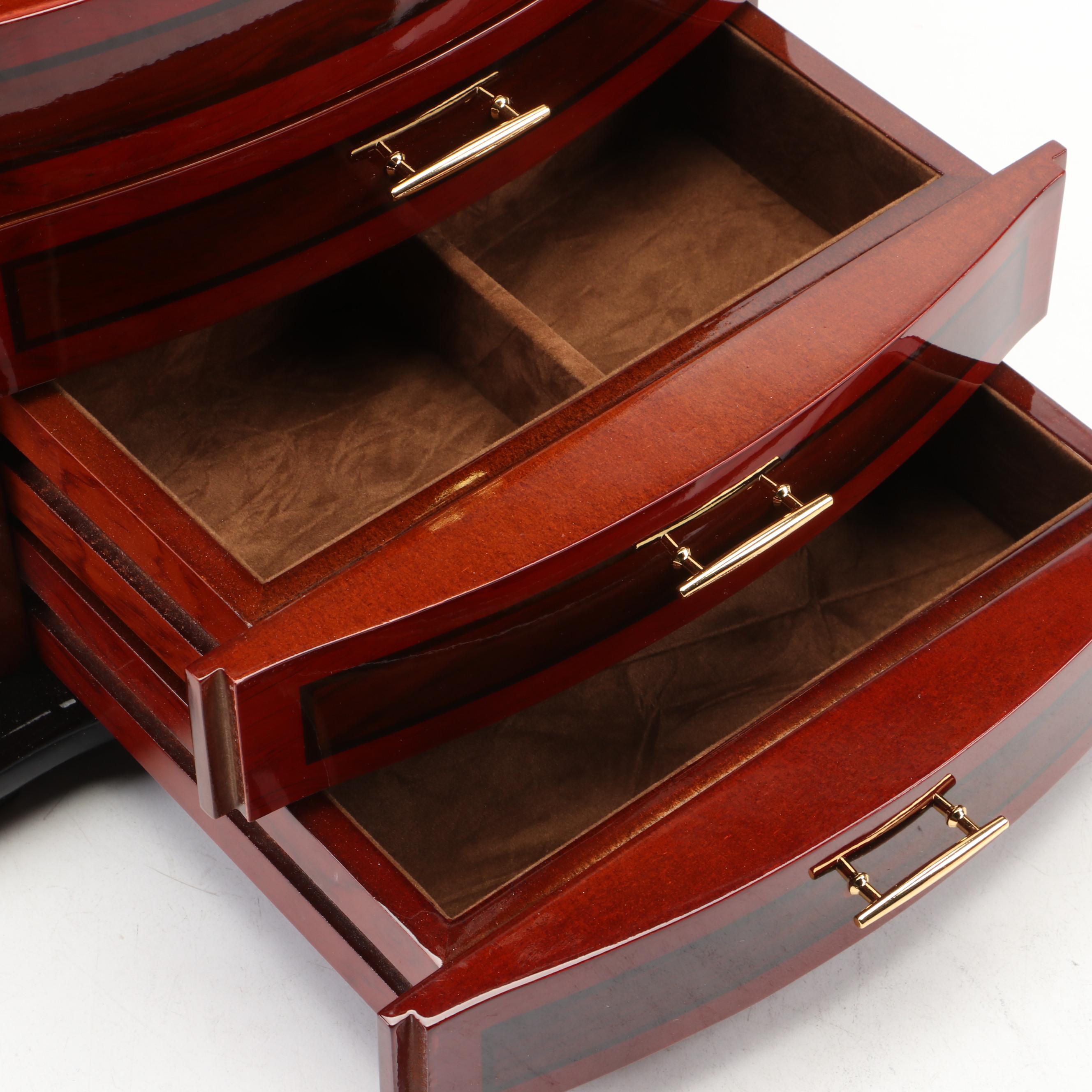 Jere Lacquered Wood Jewelry Box