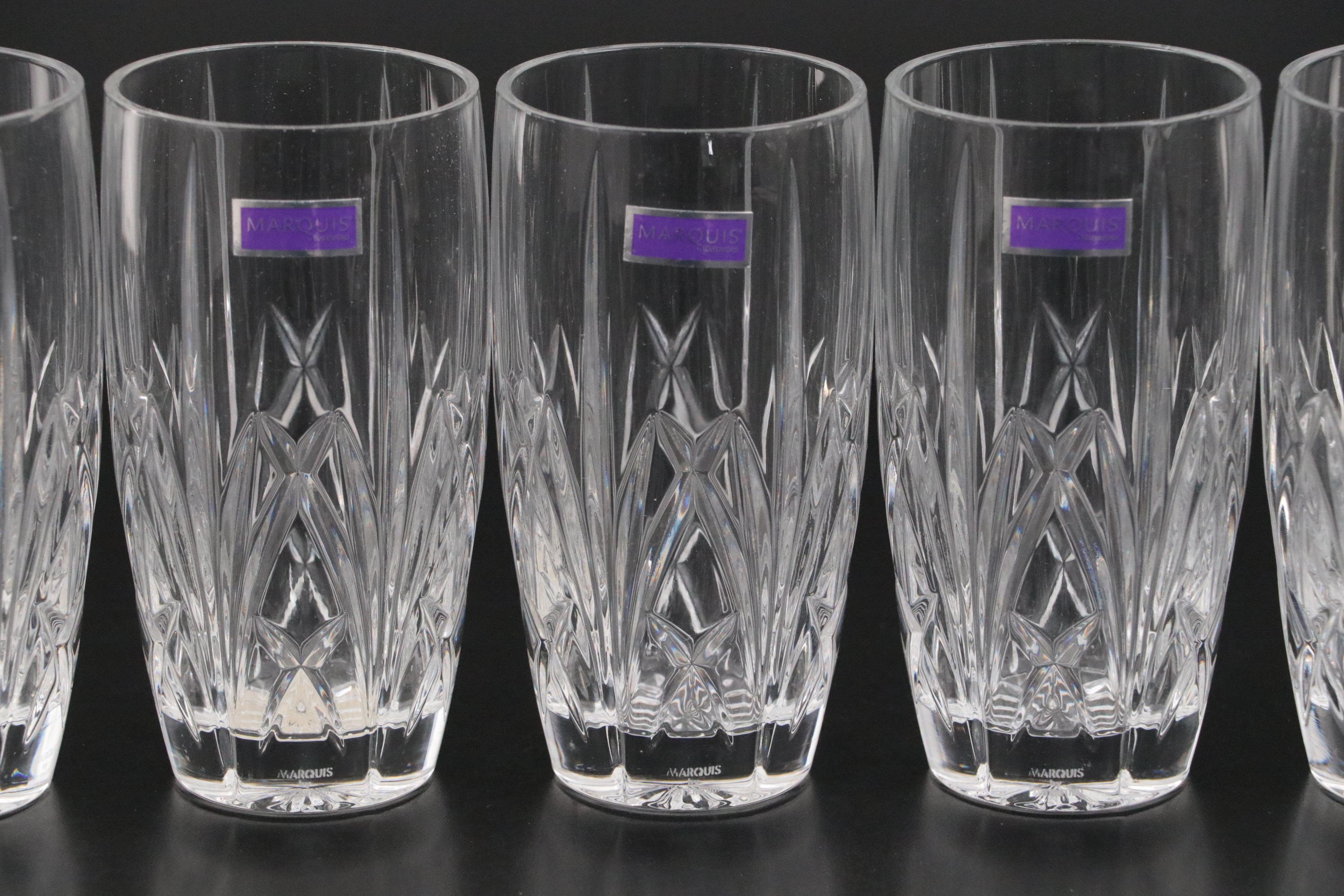 Marquis by Waterford "Brookside" Crystal Pitcher and Highball Glasses