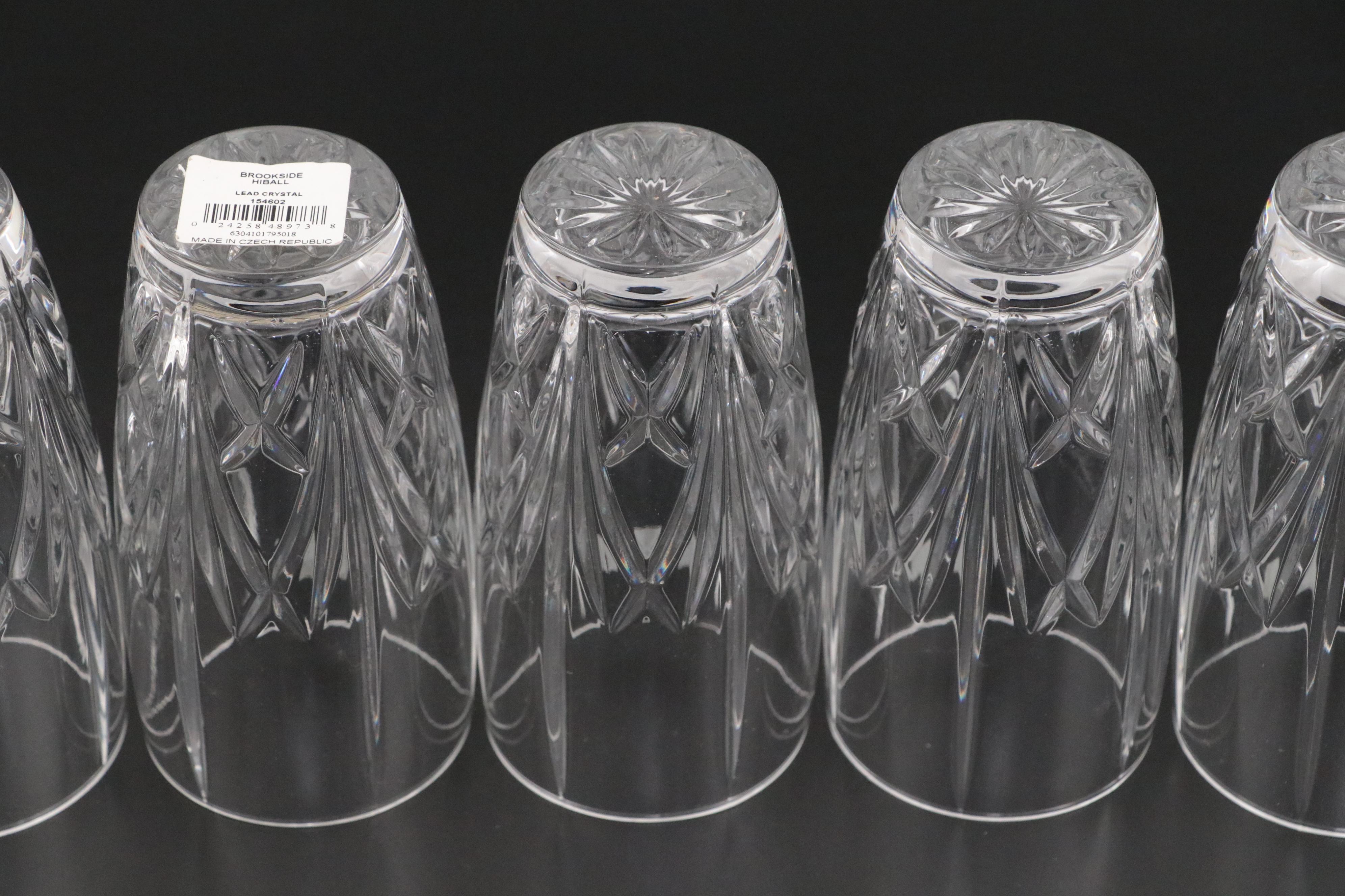 Marquis by Waterford "Brookside" Crystal Pitcher and Highball Glasses