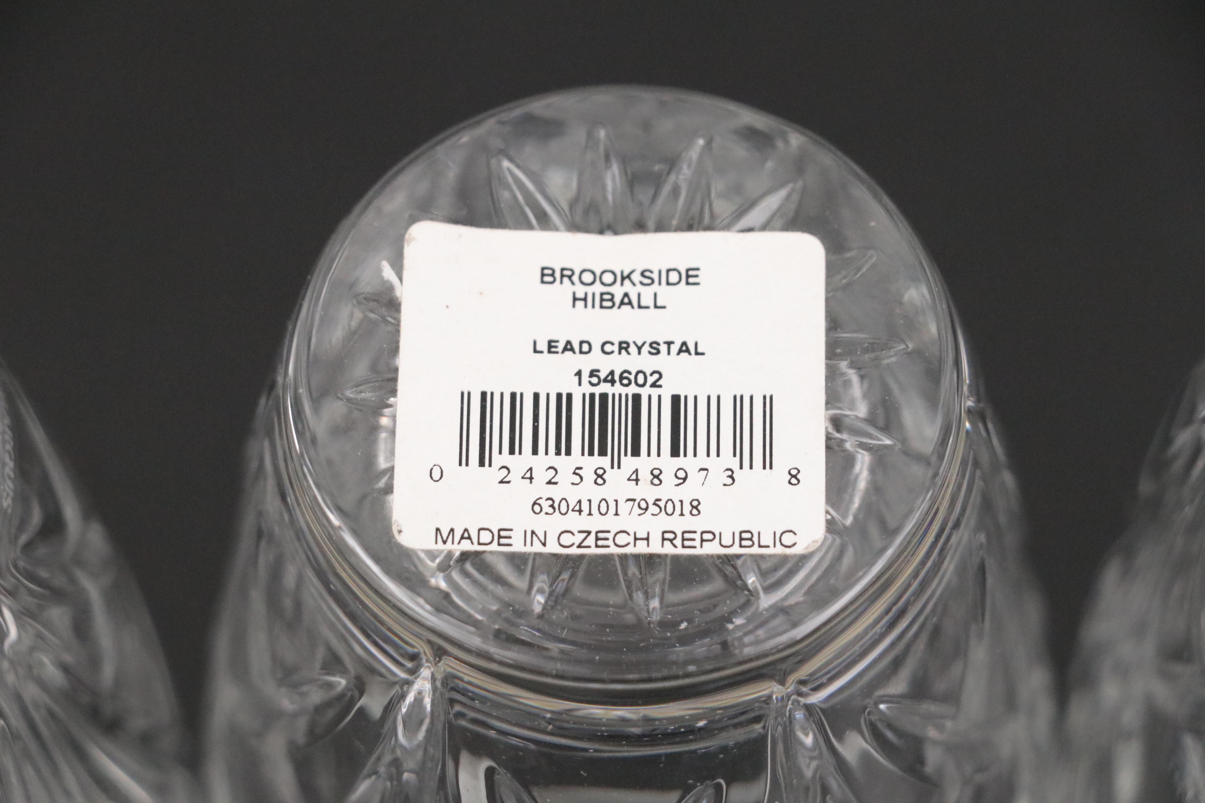 Marquis by Waterford "Brookside" Crystal Pitcher and Highball Glasses