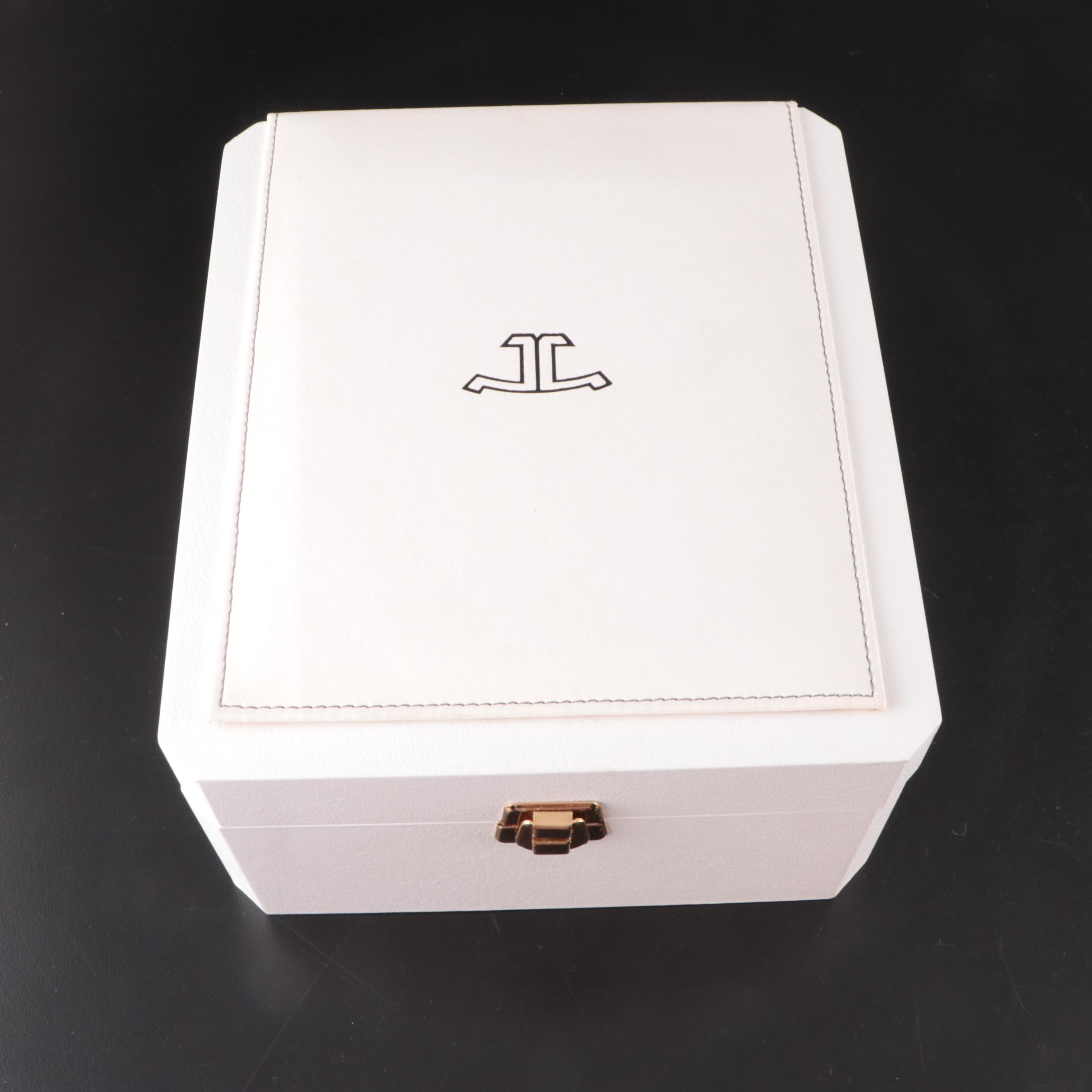 Jaeger-LeCoultre for Tiffany & Co. Gilt Brass "Prisma" Desk Clock