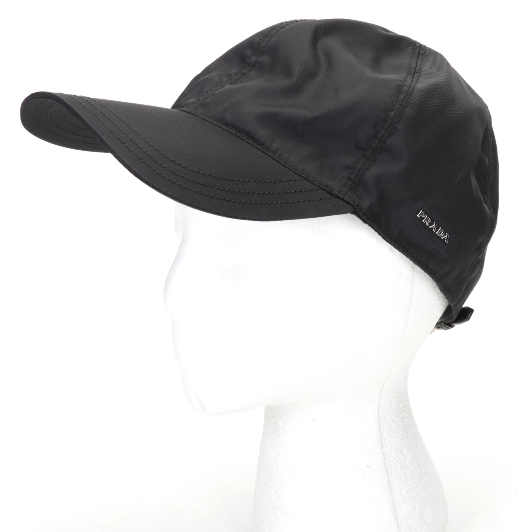 Prada Black Nylon Baseball Cap
