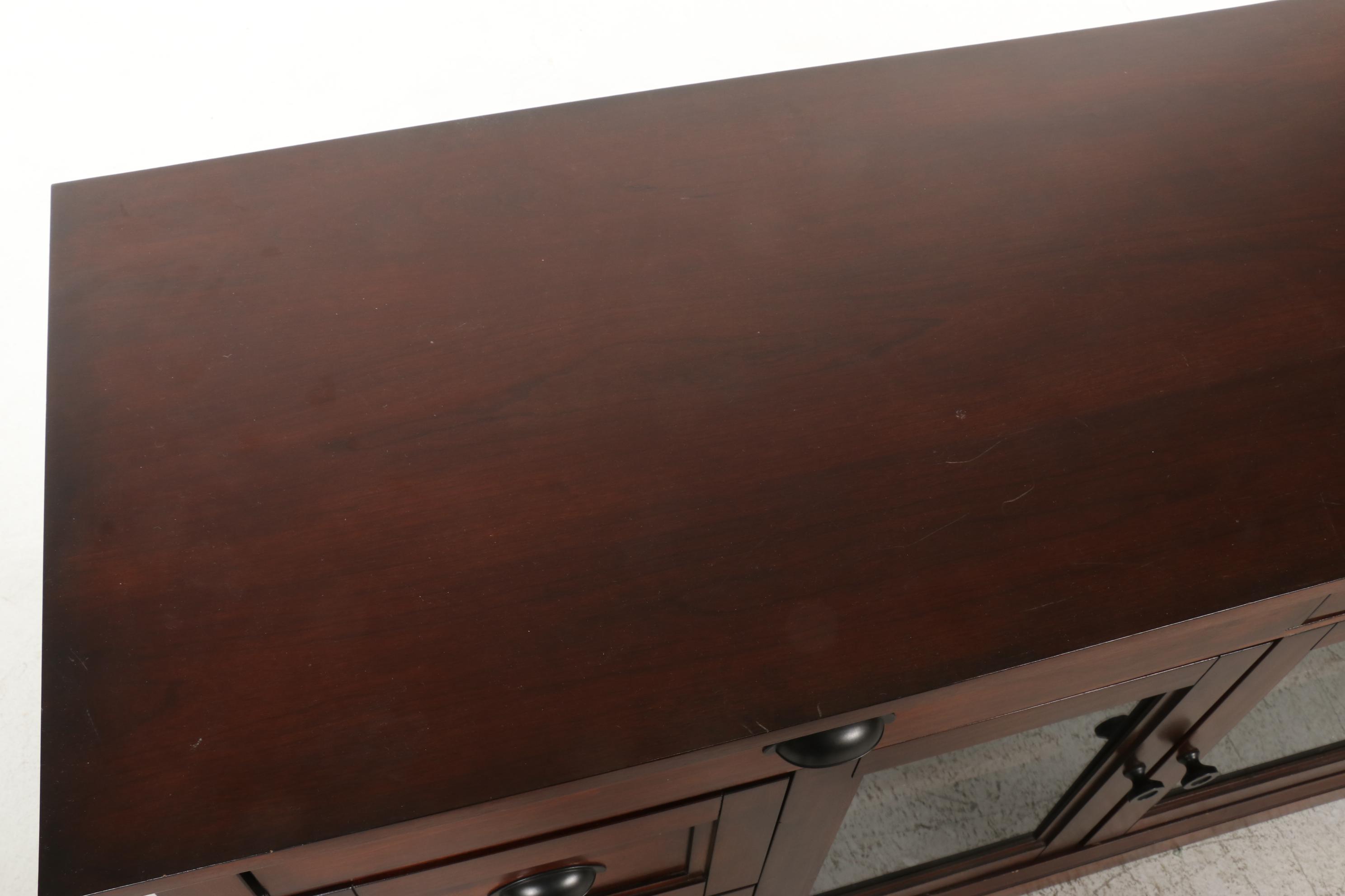 Bayside Furnishings Cherry-Stained Media Console Cabinet