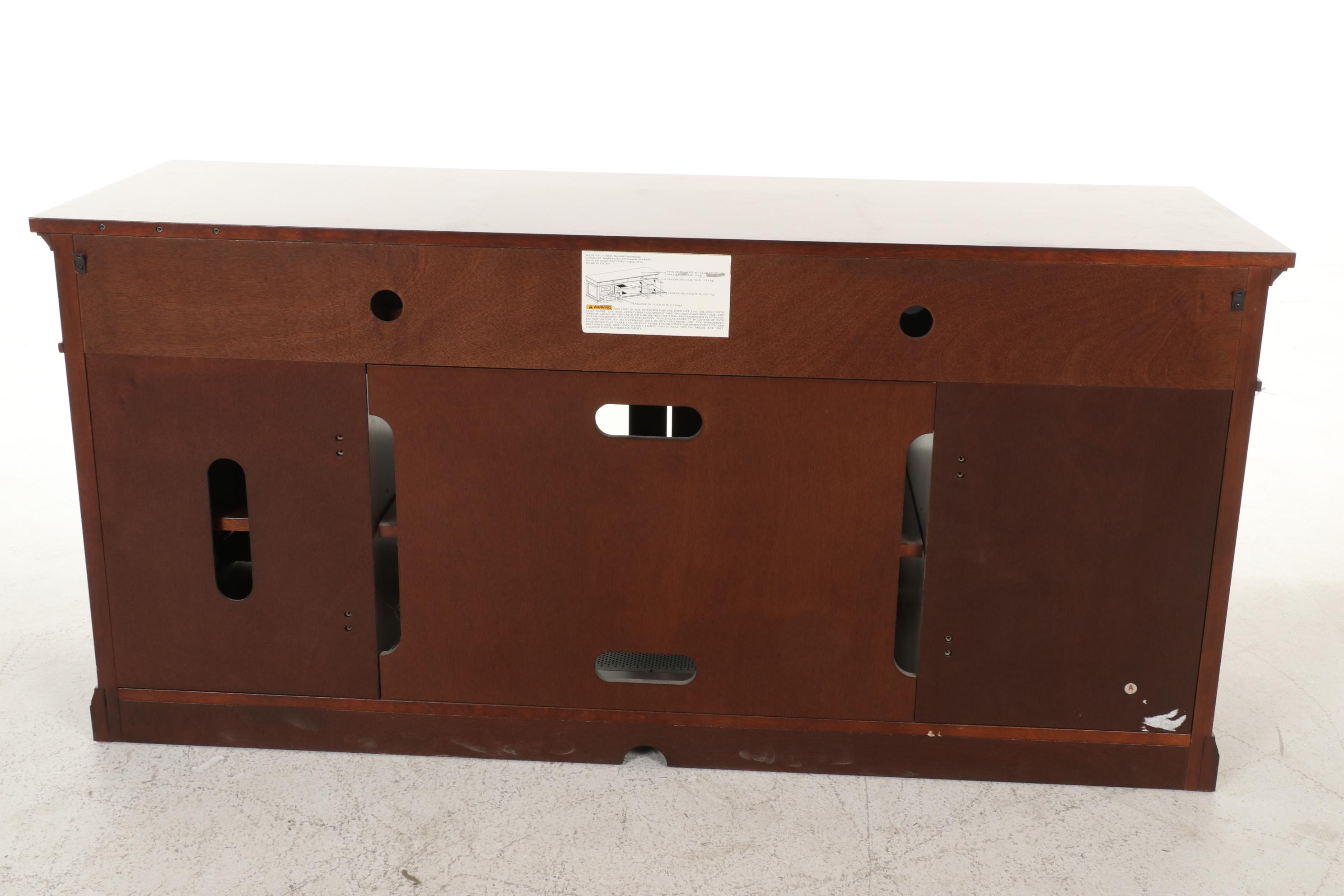 Bayside Furnishings Cherry-Stained Media Console Cabinet