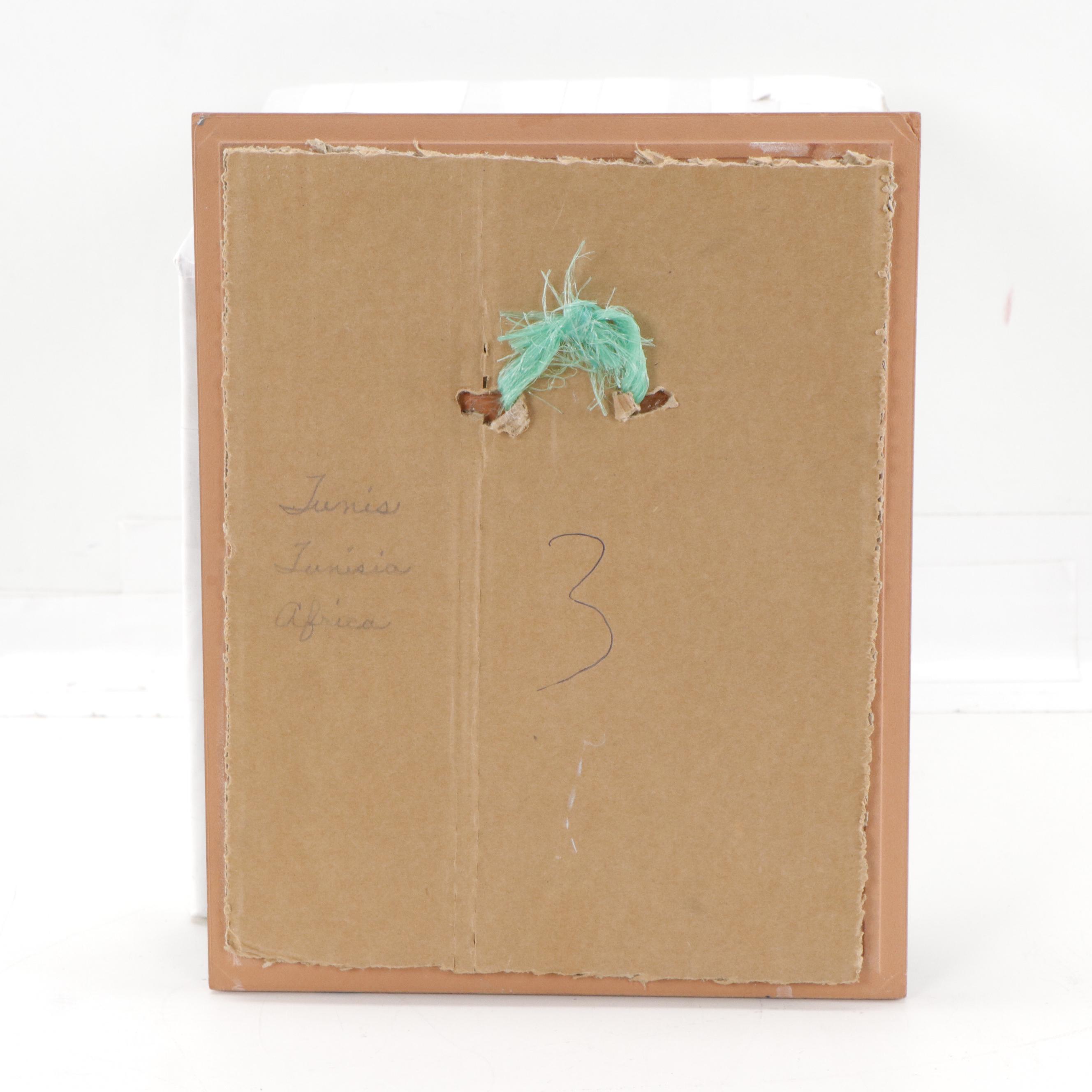 Tunisian Style Hand-Painted Ceramic Tile With Bird Motif