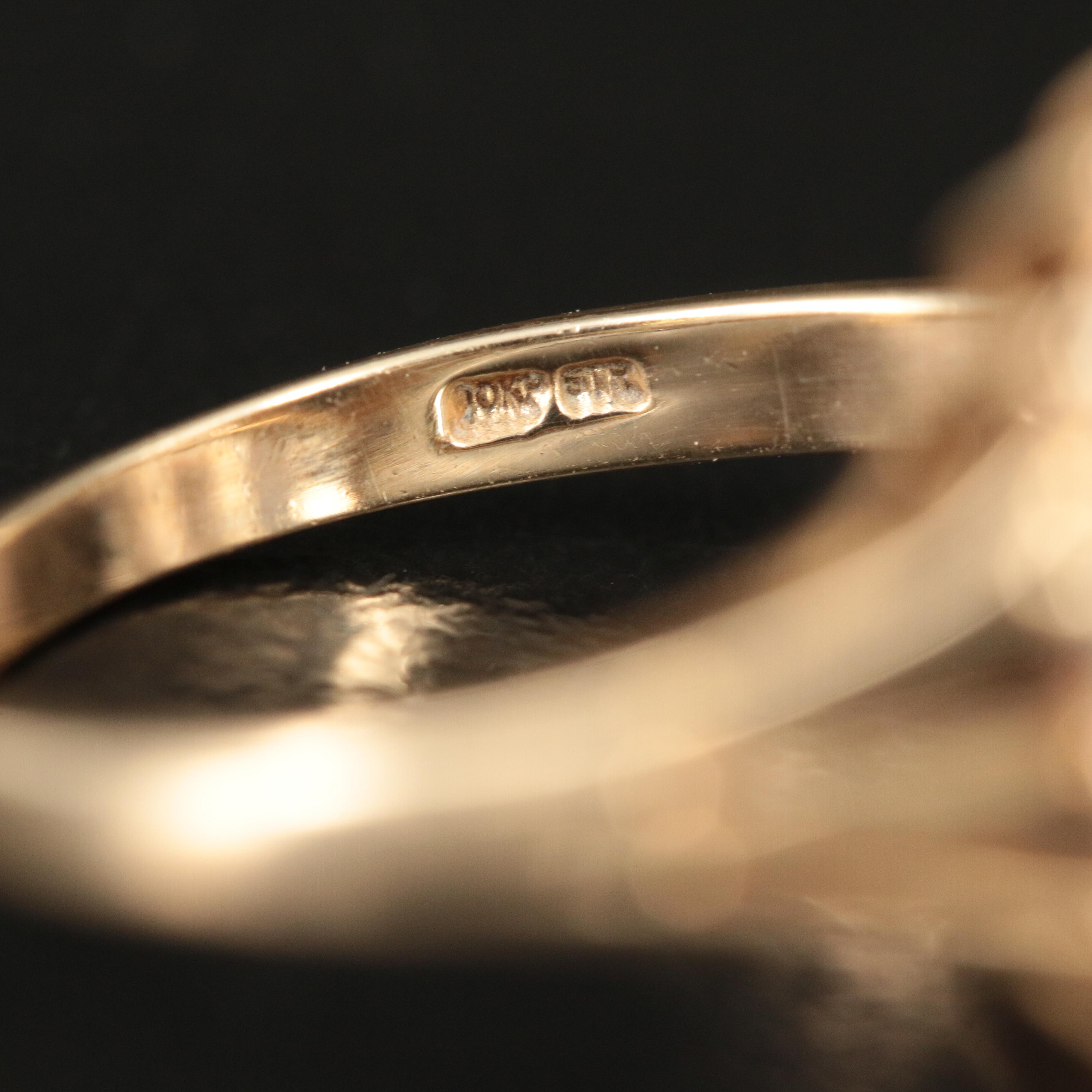 10K Black Onyx Diamond Ring