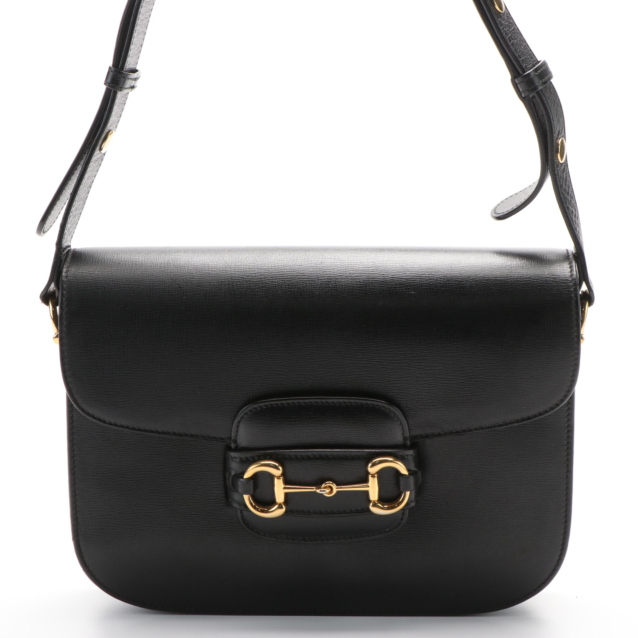 Gucci Horsebit 1955 Shoulder Bag in Black Leather
