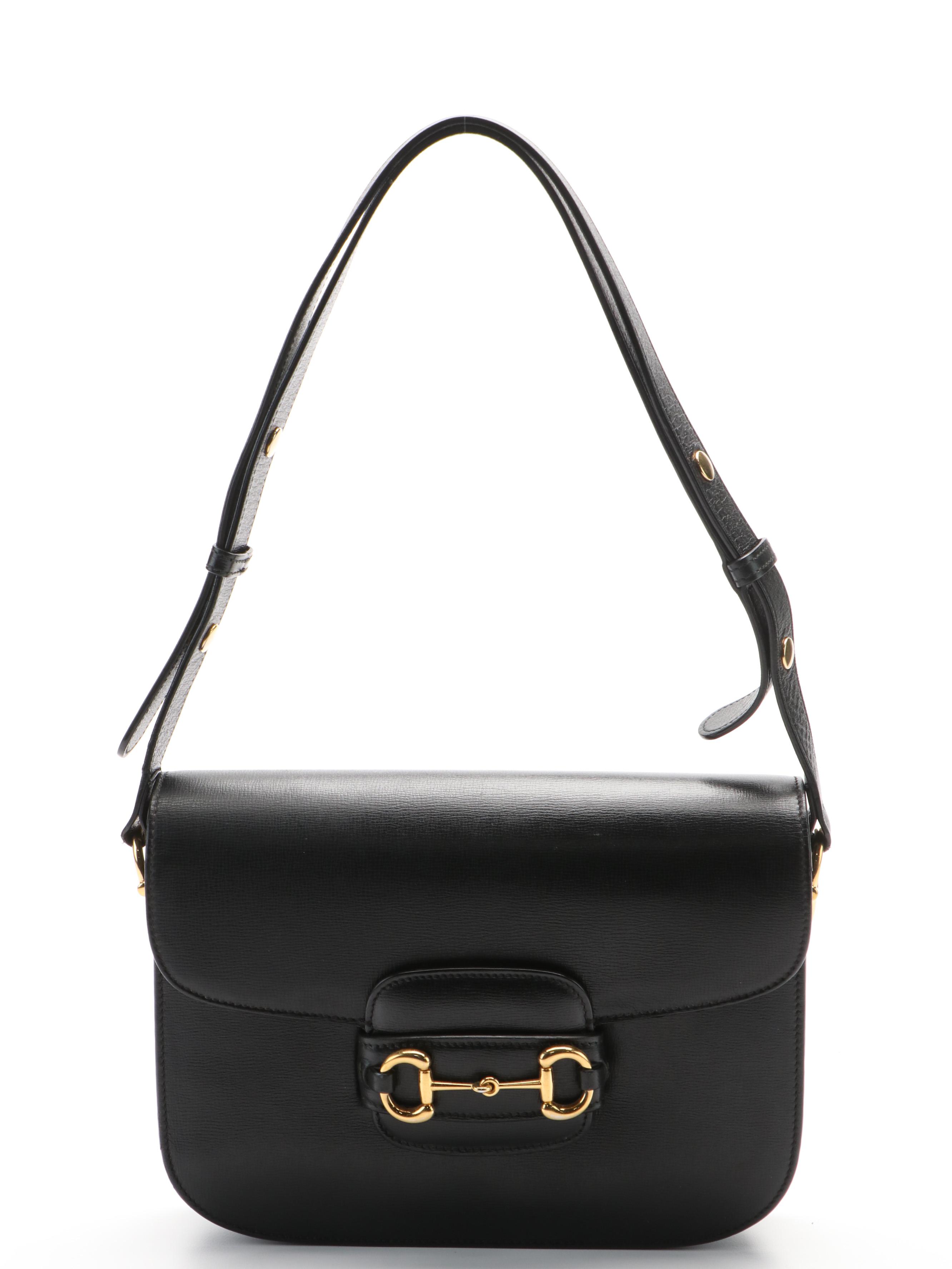 Gucci Horsebit 1955 Shoulder Bag in Black Leather EBTH