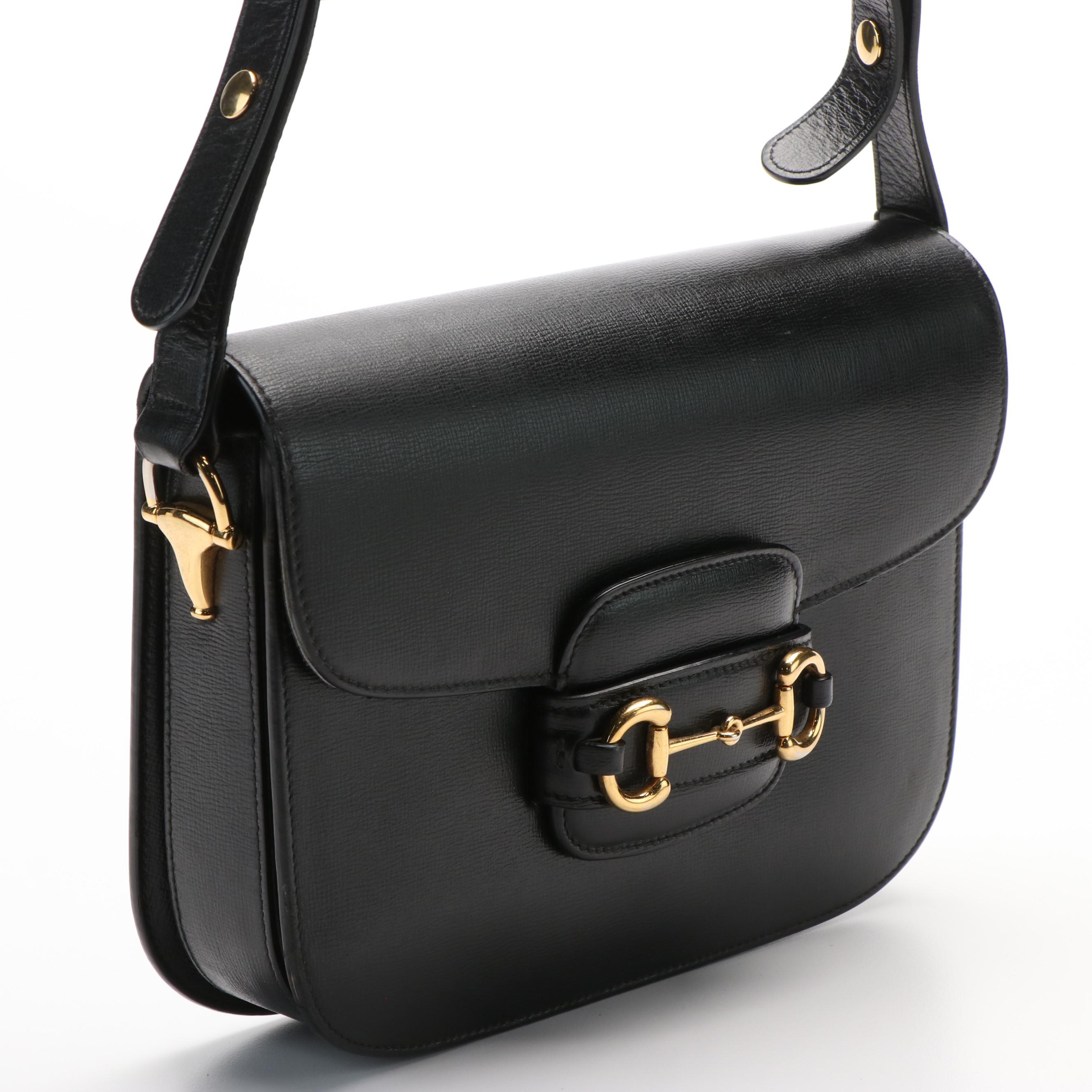 Gucci Horsebit 1955 Shoulder Bag in Black Leather