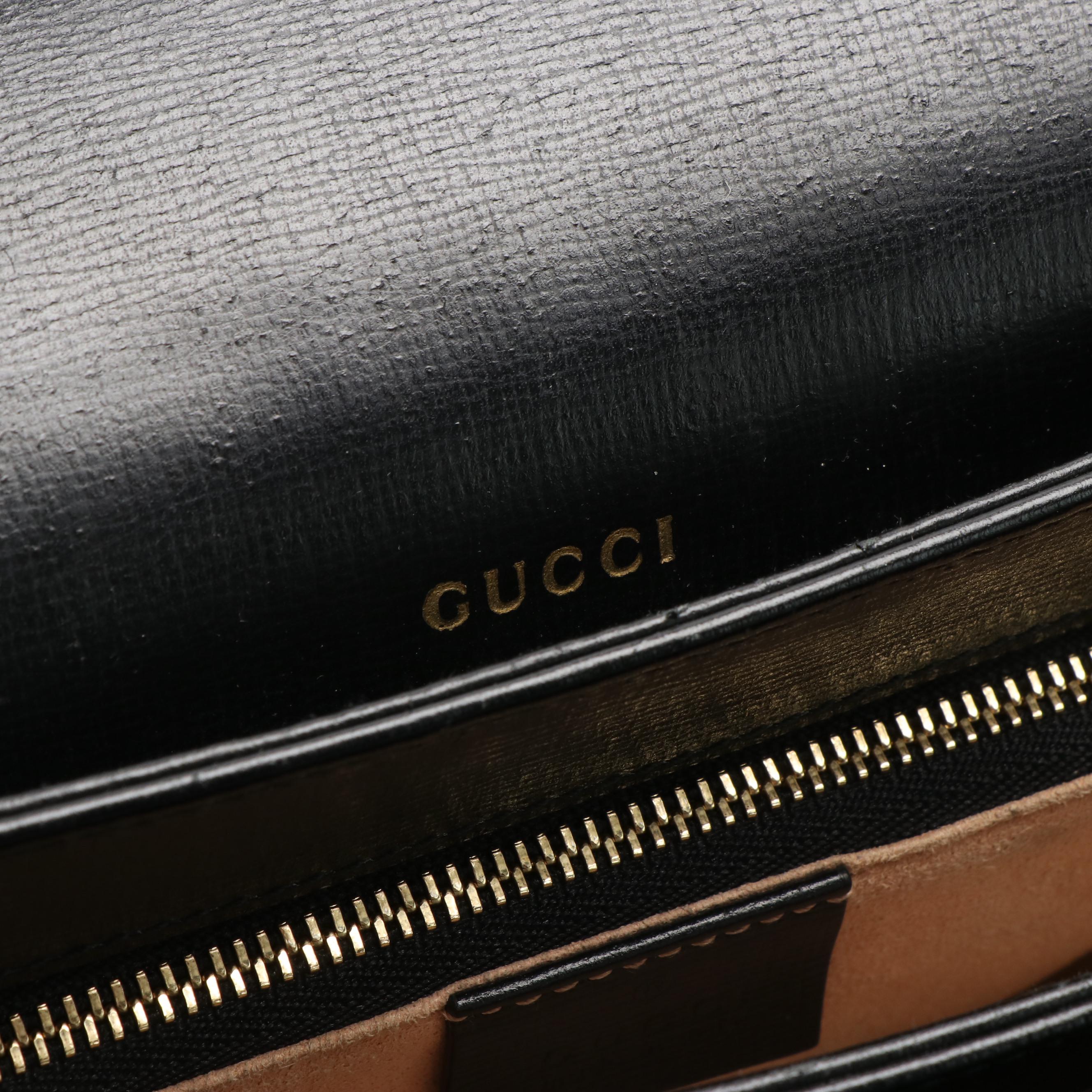 Gucci Horsebit 1955 Shoulder Bag in Black Leather
