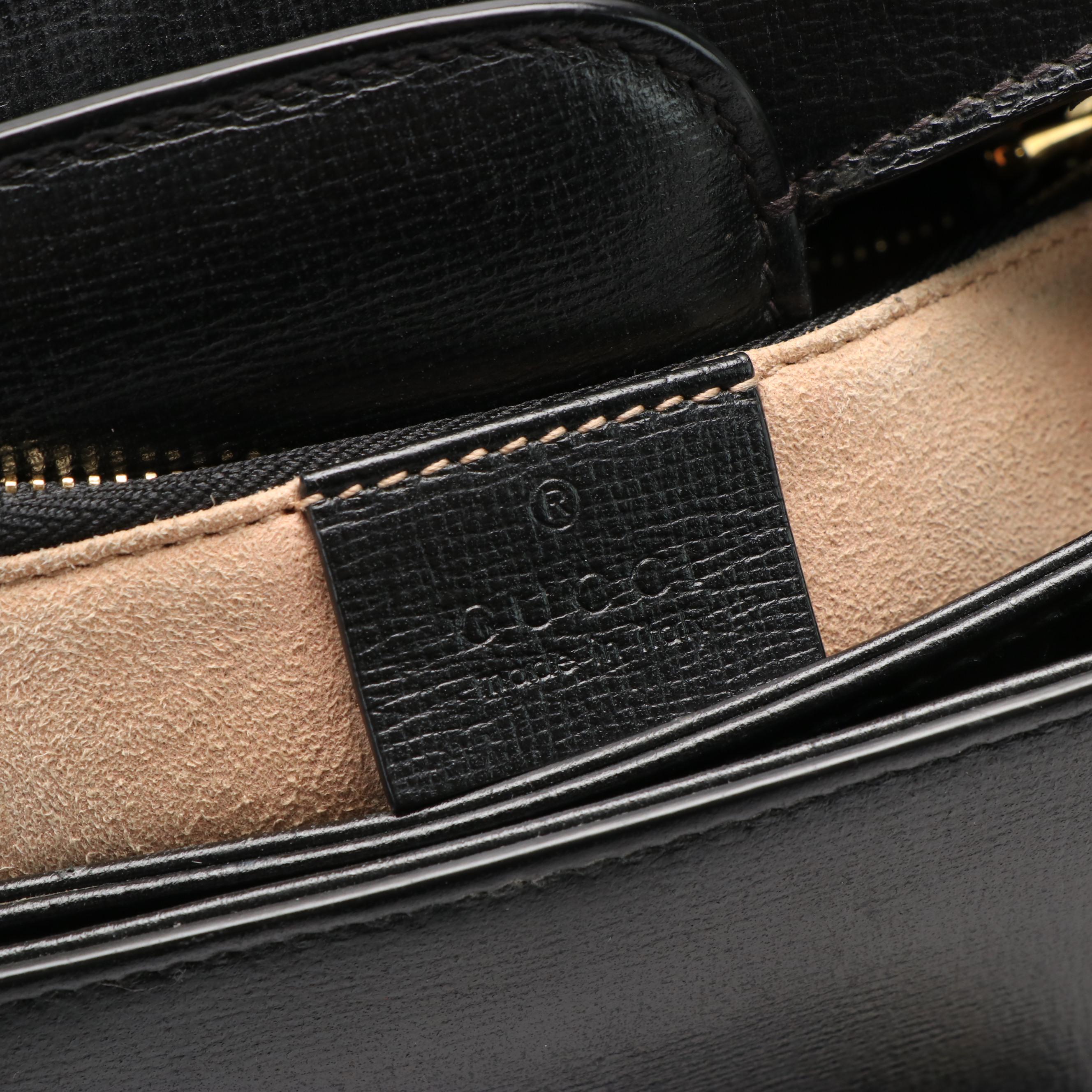 Gucci Horsebit 1955 Shoulder Bag in Black Leather