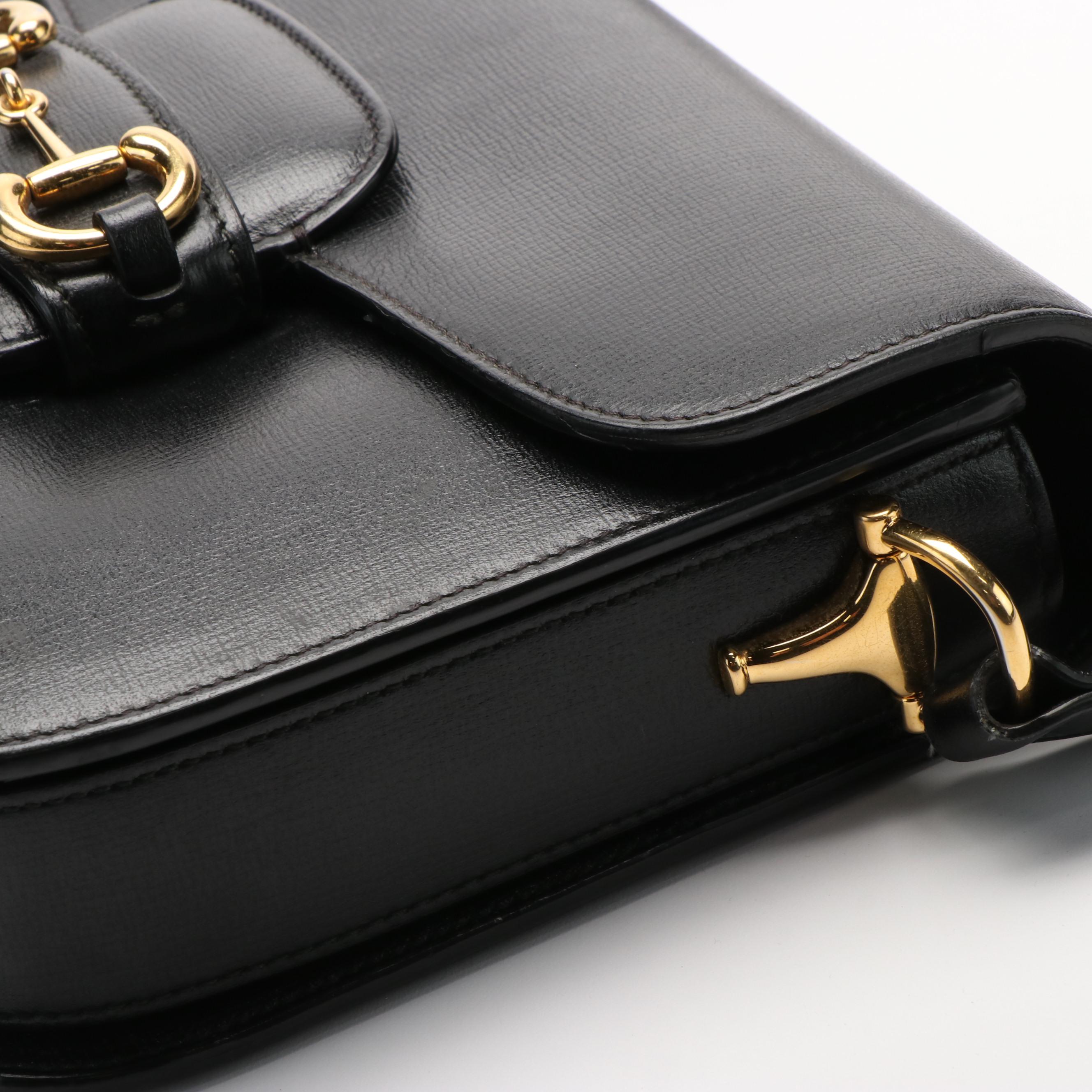 Gucci Horsebit 1955 Shoulder Bag in Black Leather
