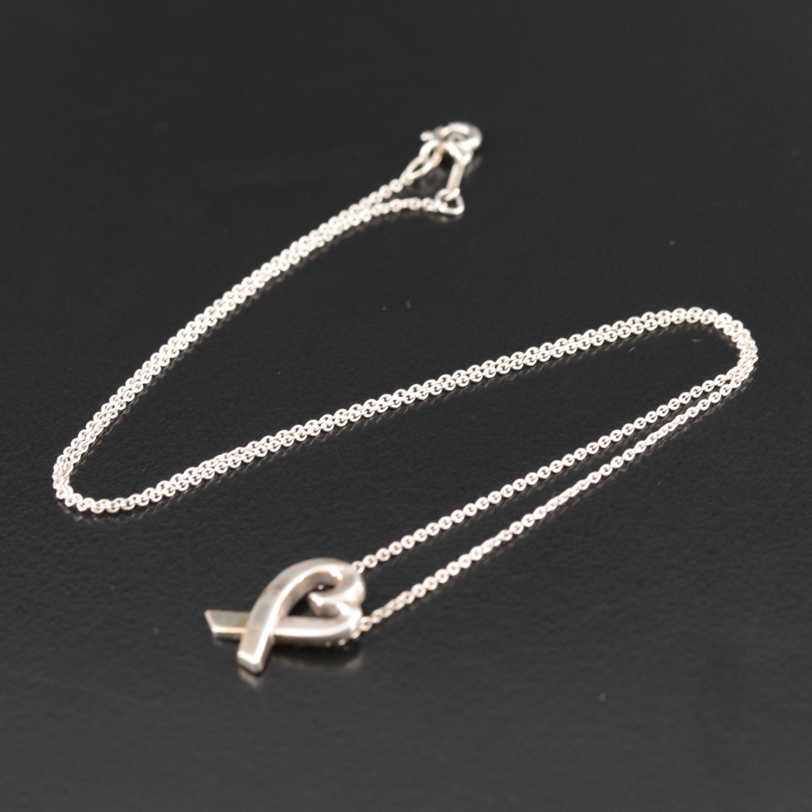 Paloma Picasso for Tiffany & Co. "Loving Heart" Sterling Necklace
