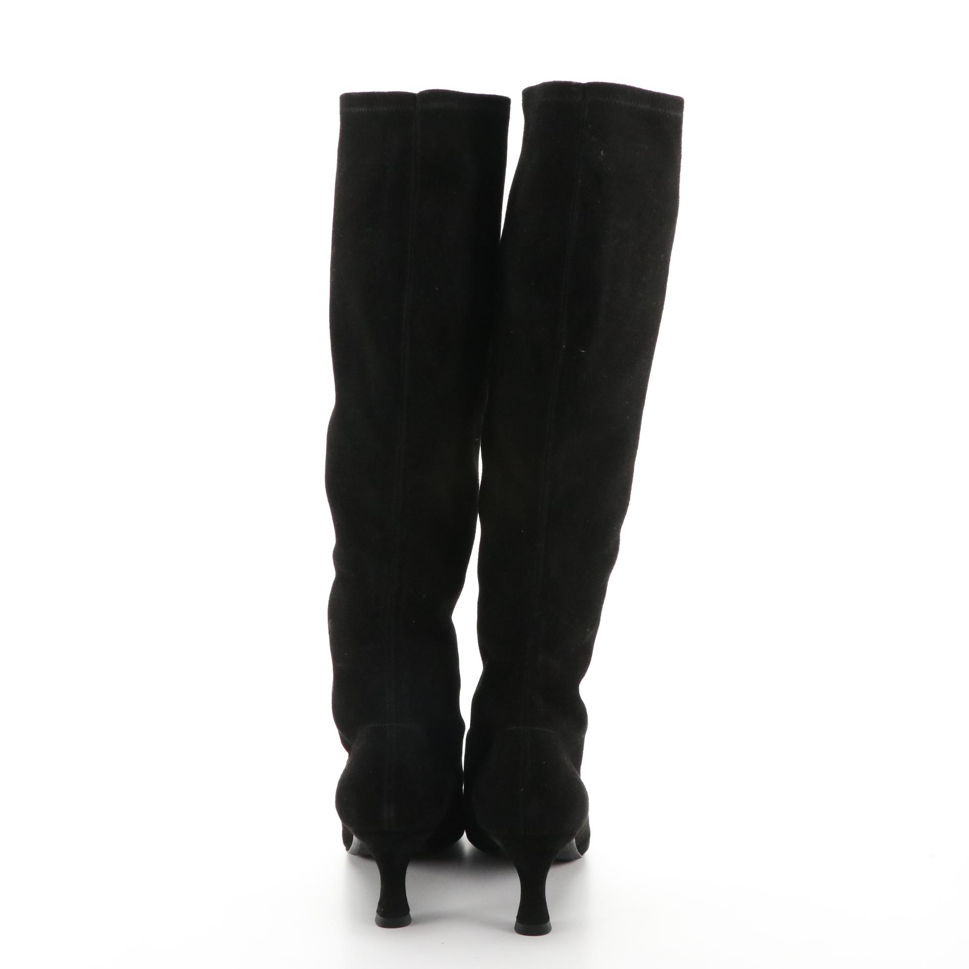 Stuart Weitzman Suede Boots, Leather Ankle Boots, and Textile Harness Booties