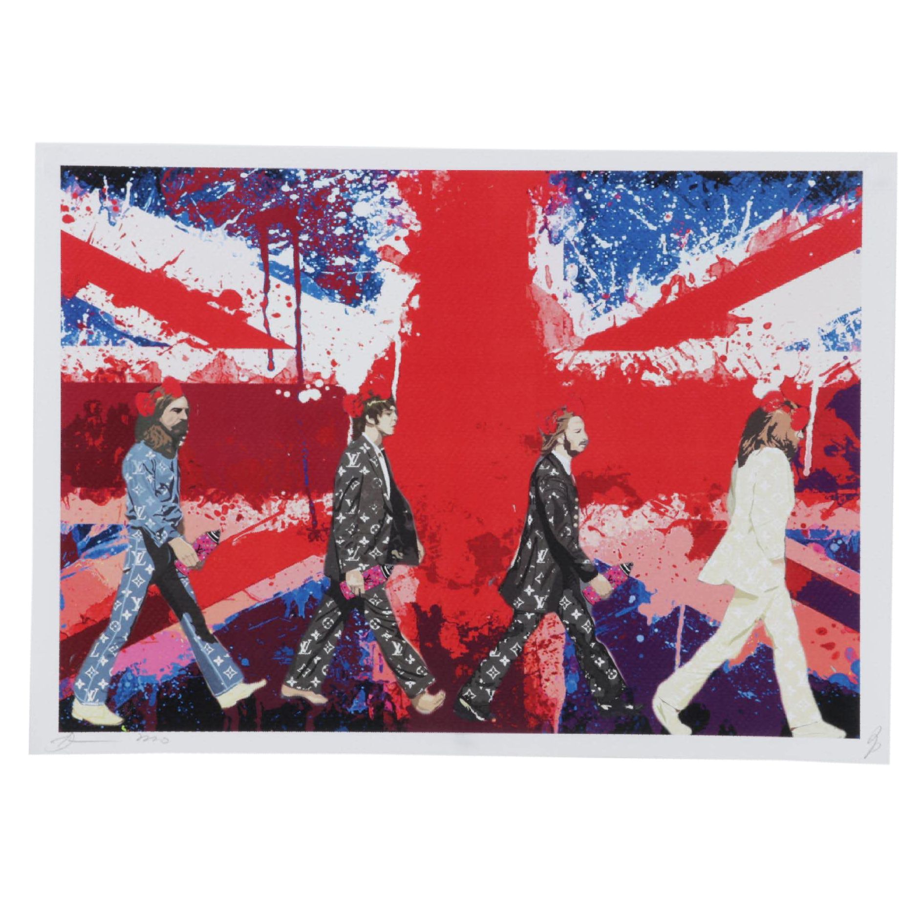 Death NYC Digital Pop Art Print Beatles Abbey Road / Vuitton / Union Jack