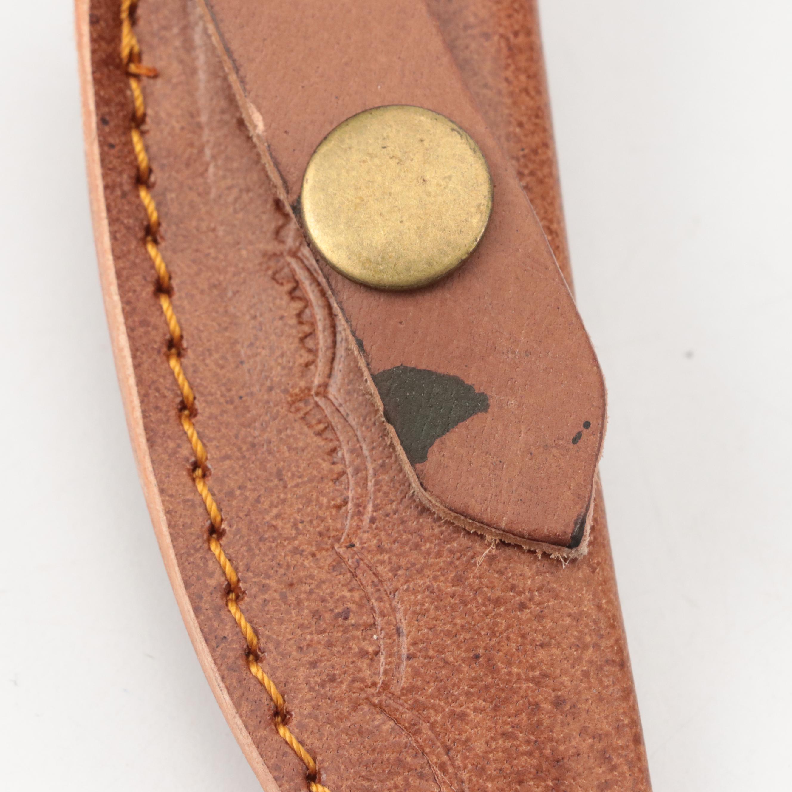 Hand-Crafted Damascus Steel Fixed Blade Knives with Leather Scabbards