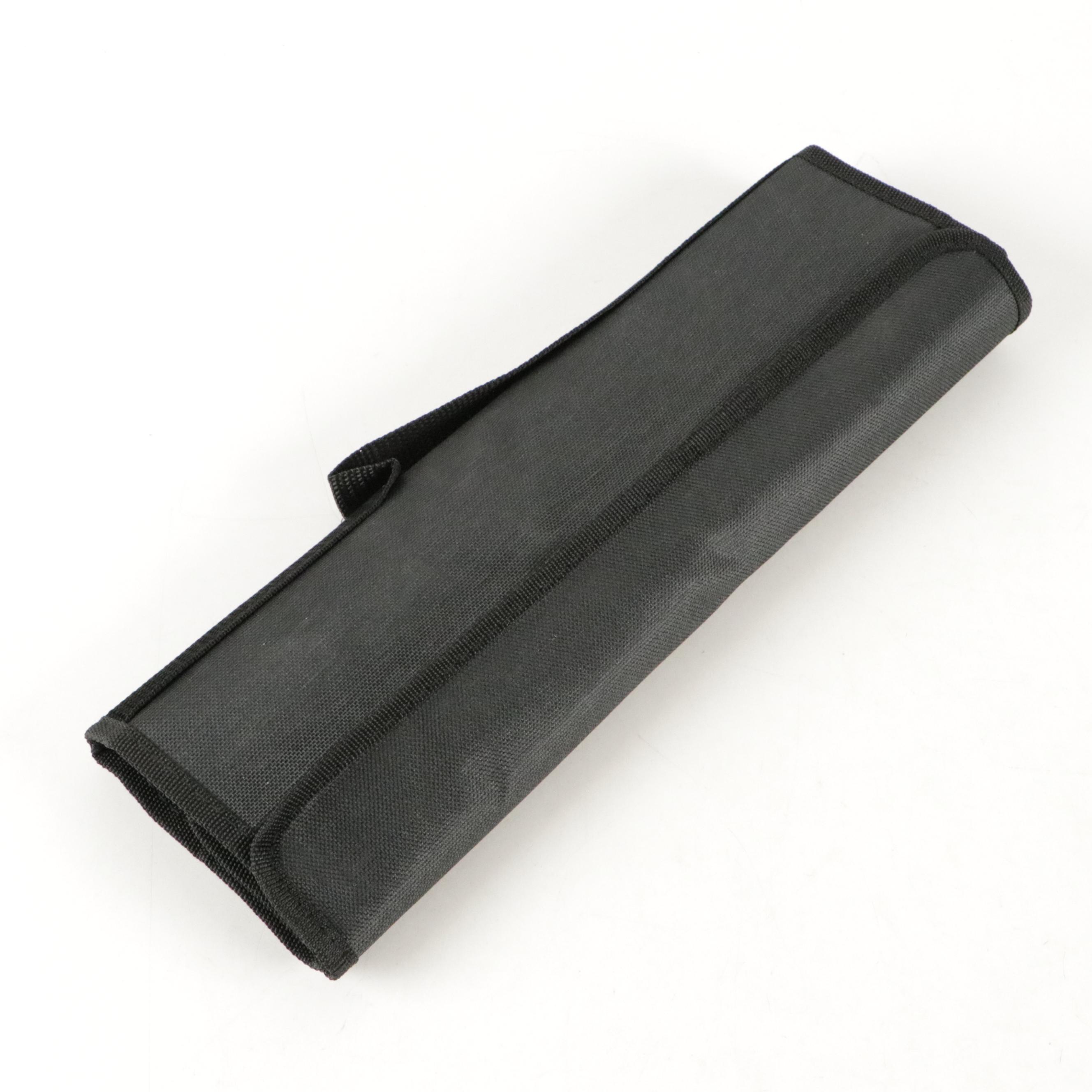 Little Cook Steel and Wooden Handled Chef Knife Set with Knife Roll