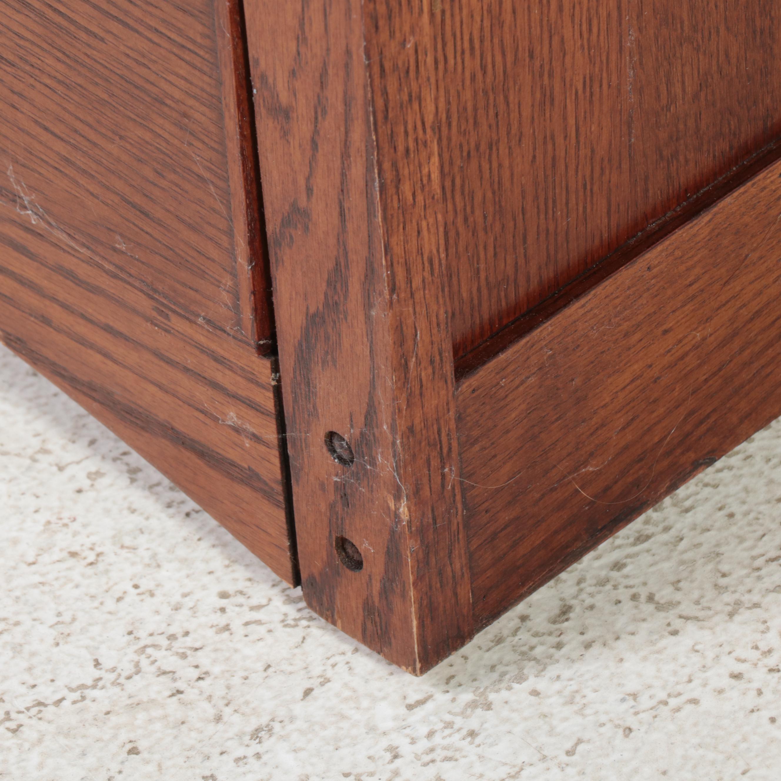 Arts & Crafts Style Oak Filing Cabinet