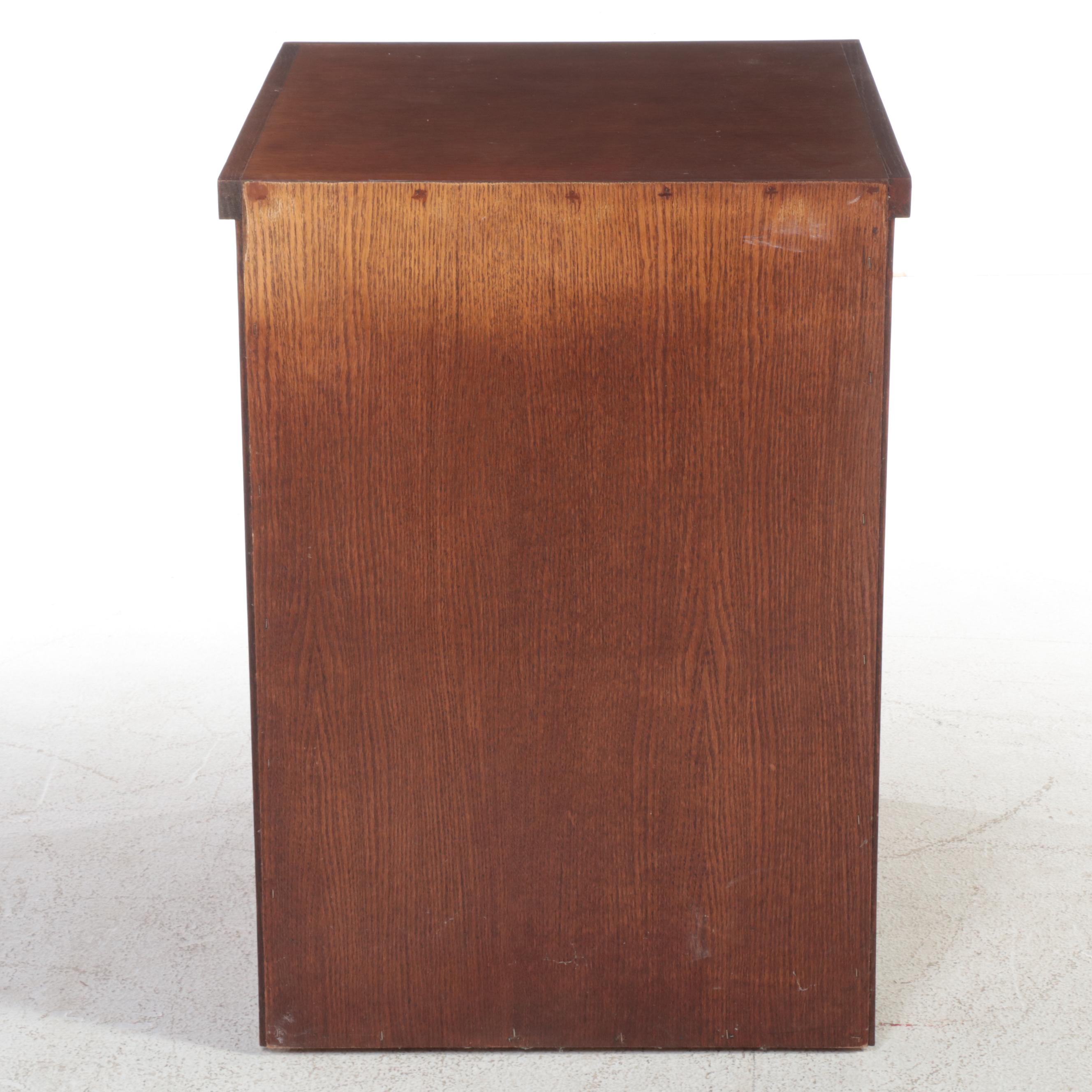 Arts & Crafts Style Oak Filing Cabinet