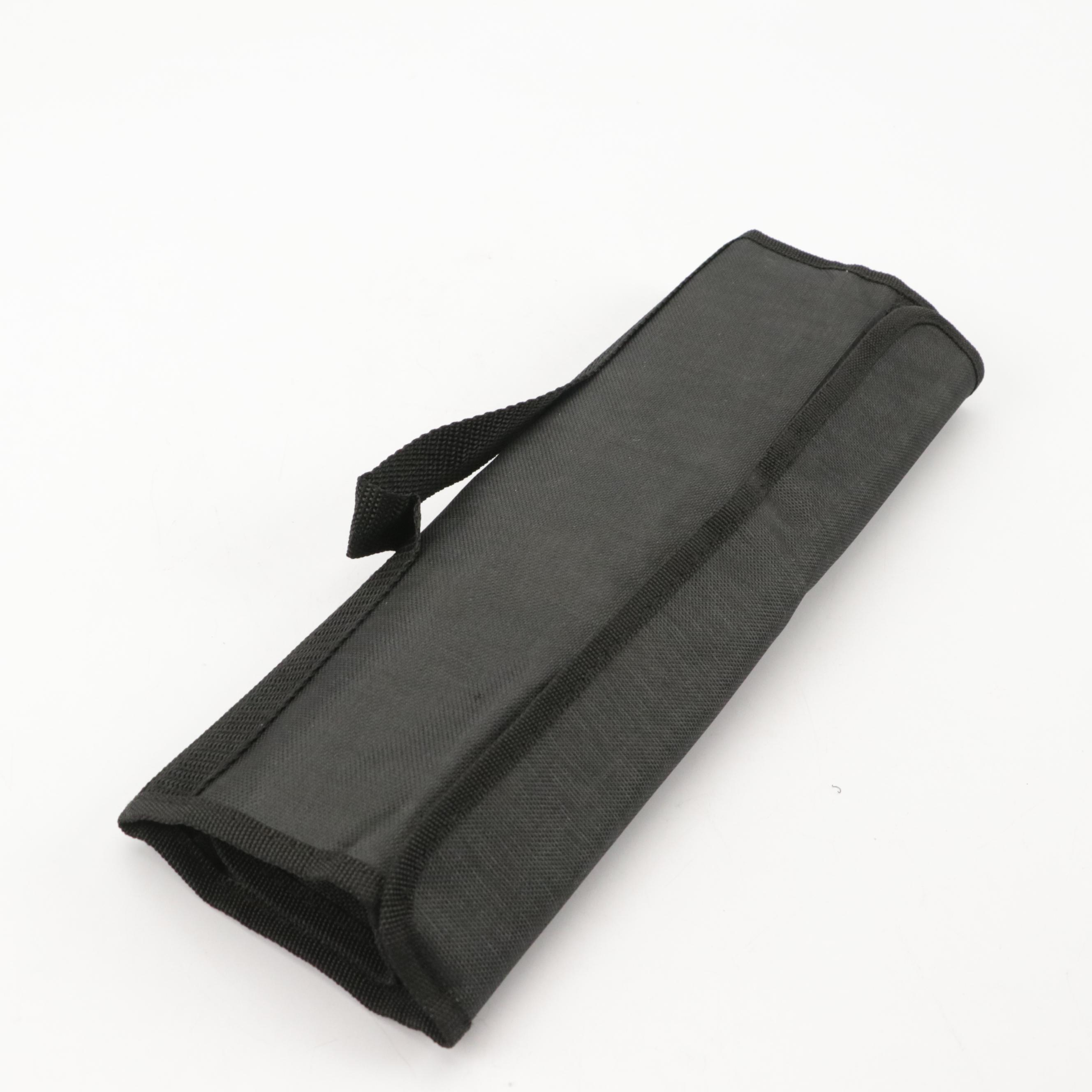 Little Cook Steel and Wooden Handled Chef Knife Set with Knife Roll