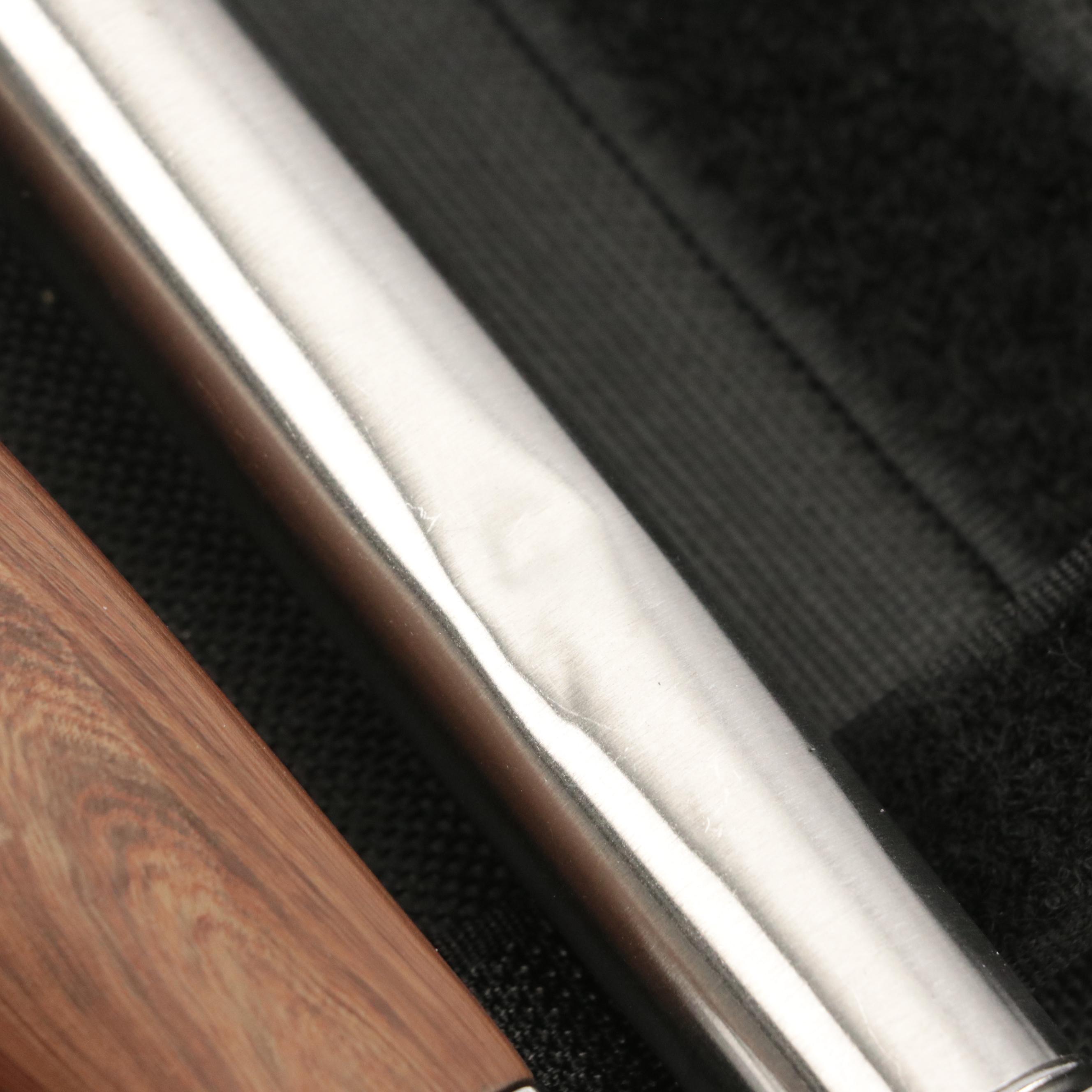 Little Cook Steel and Wooden Handled Chef Knife Set with Knife Roll