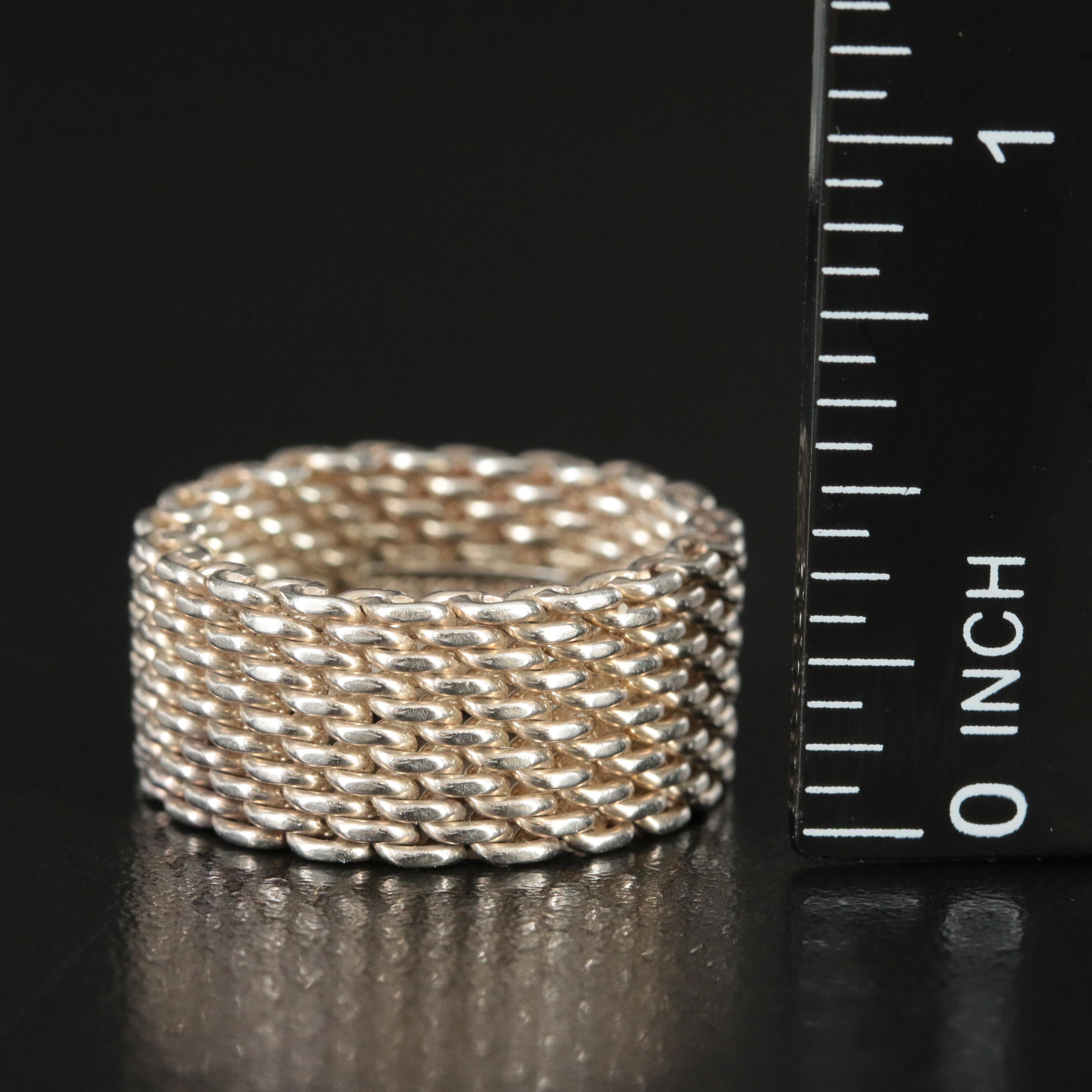Tiffany & Co. Sterling "Somerset" Mesh Ring