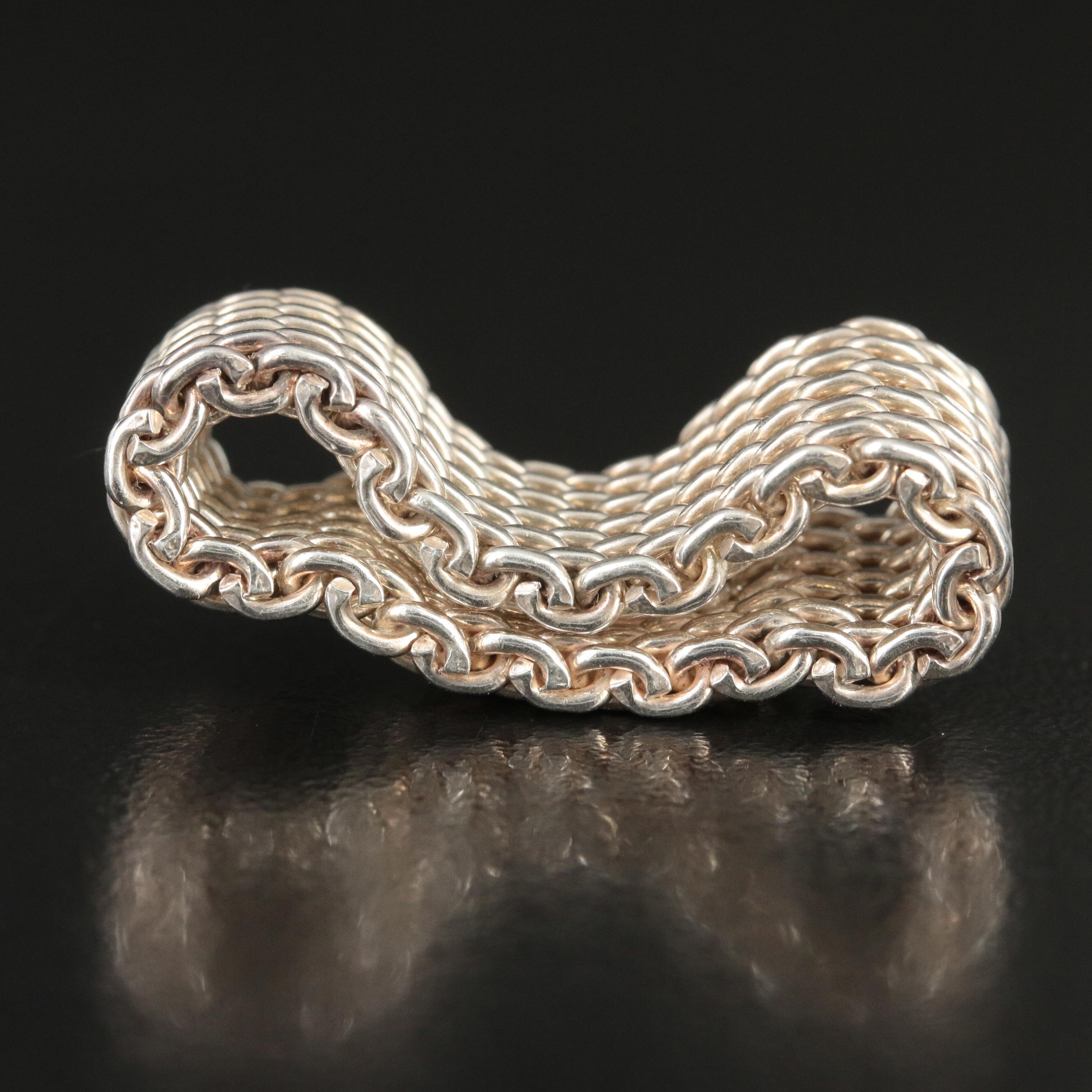 Tiffany & Co. Sterling "Somerset" Mesh Ring