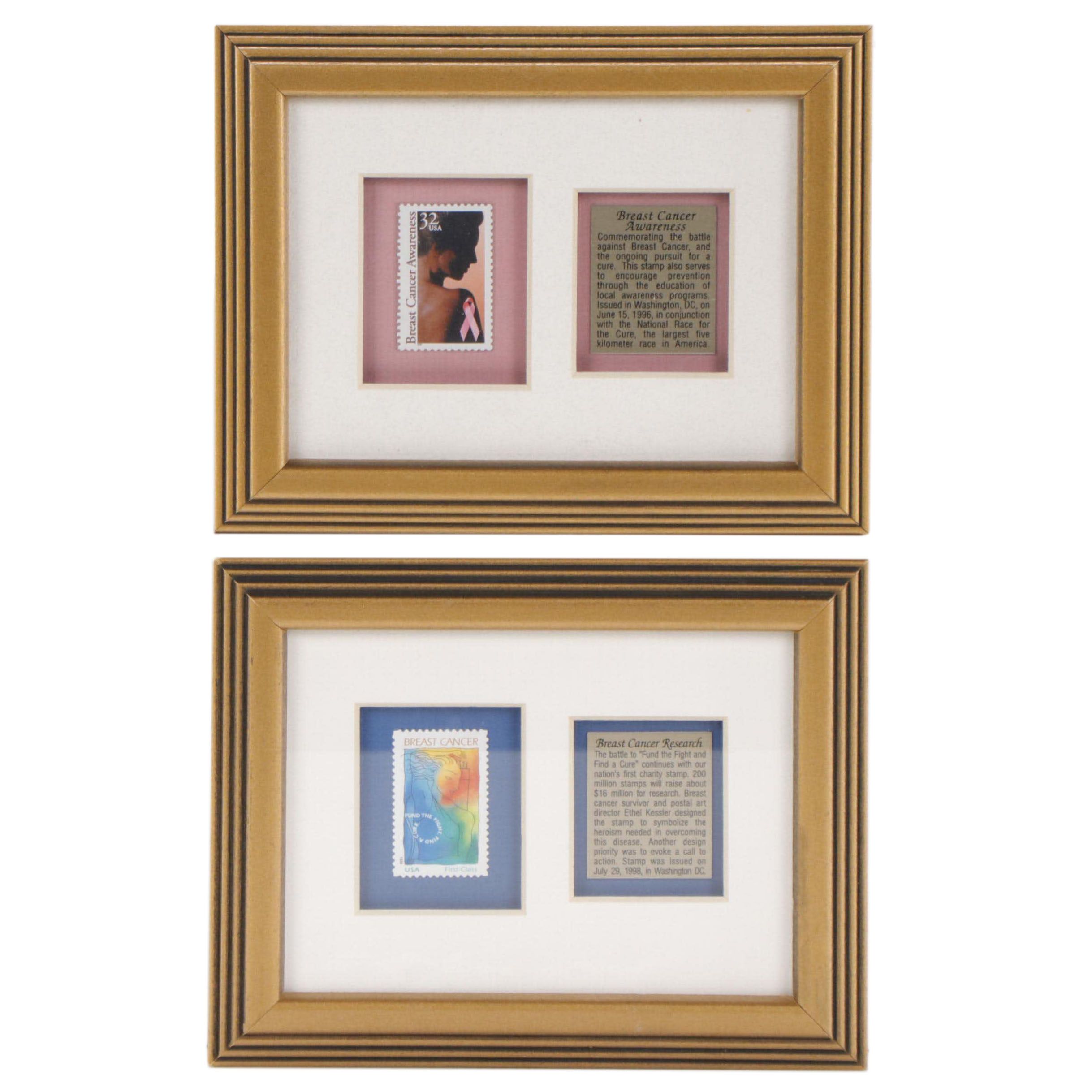 Breast Cancer Research and Breast Cancer Awareness Stamps, 1996 and 1998