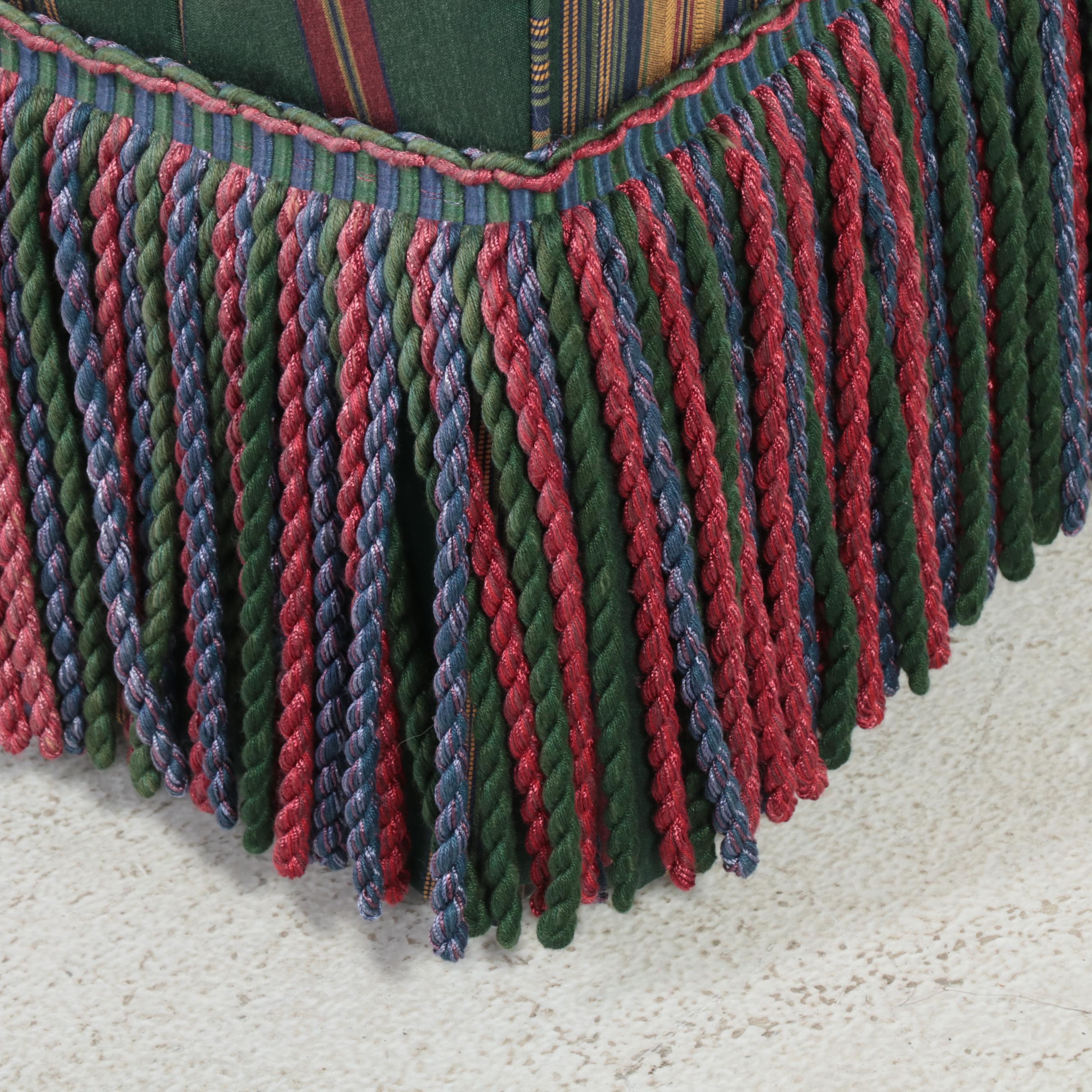 Stanford Furniture Custom-Upholstered Loveseat with Bullion Fringe