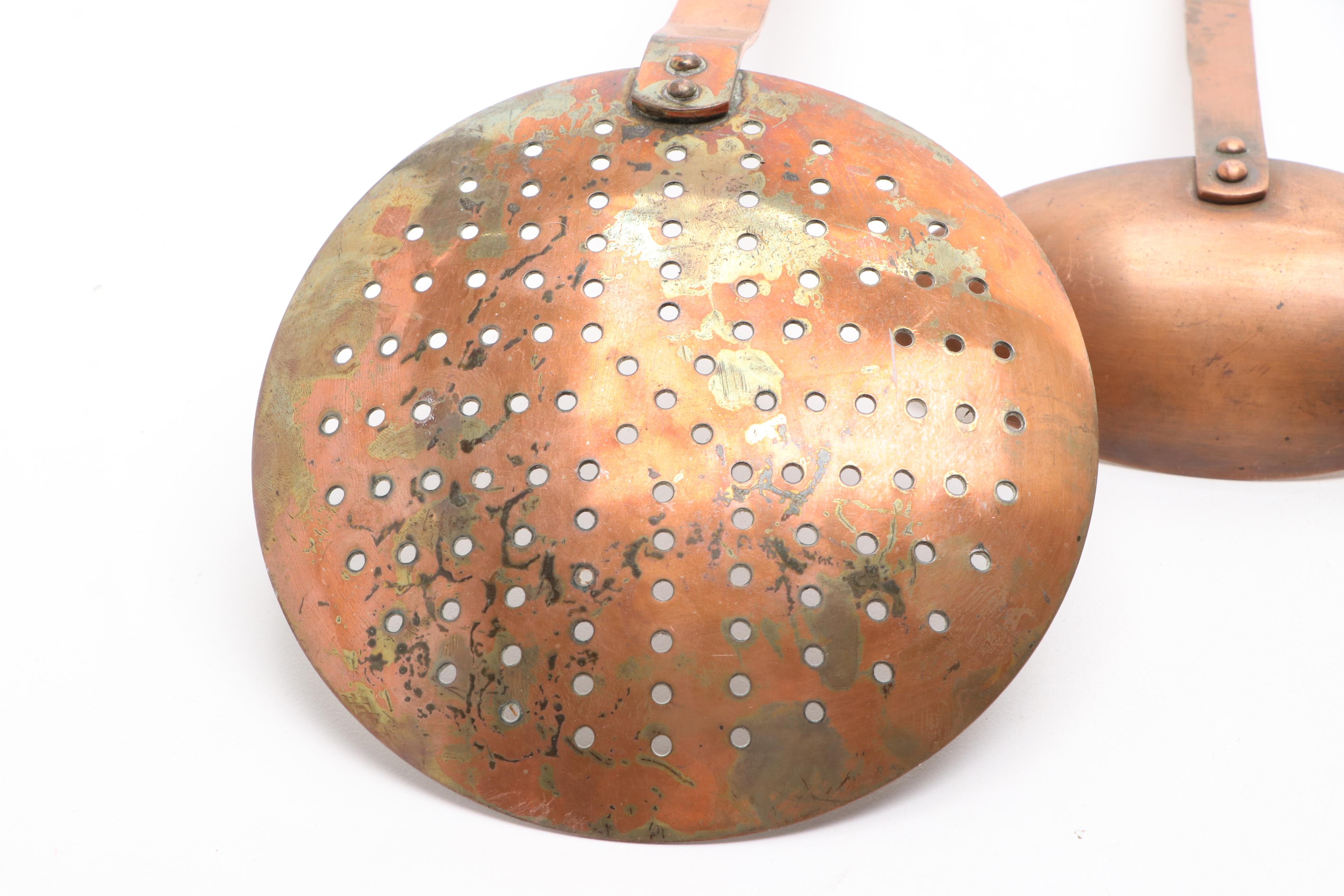 Dutch Copper Hooked Cooking Utensils