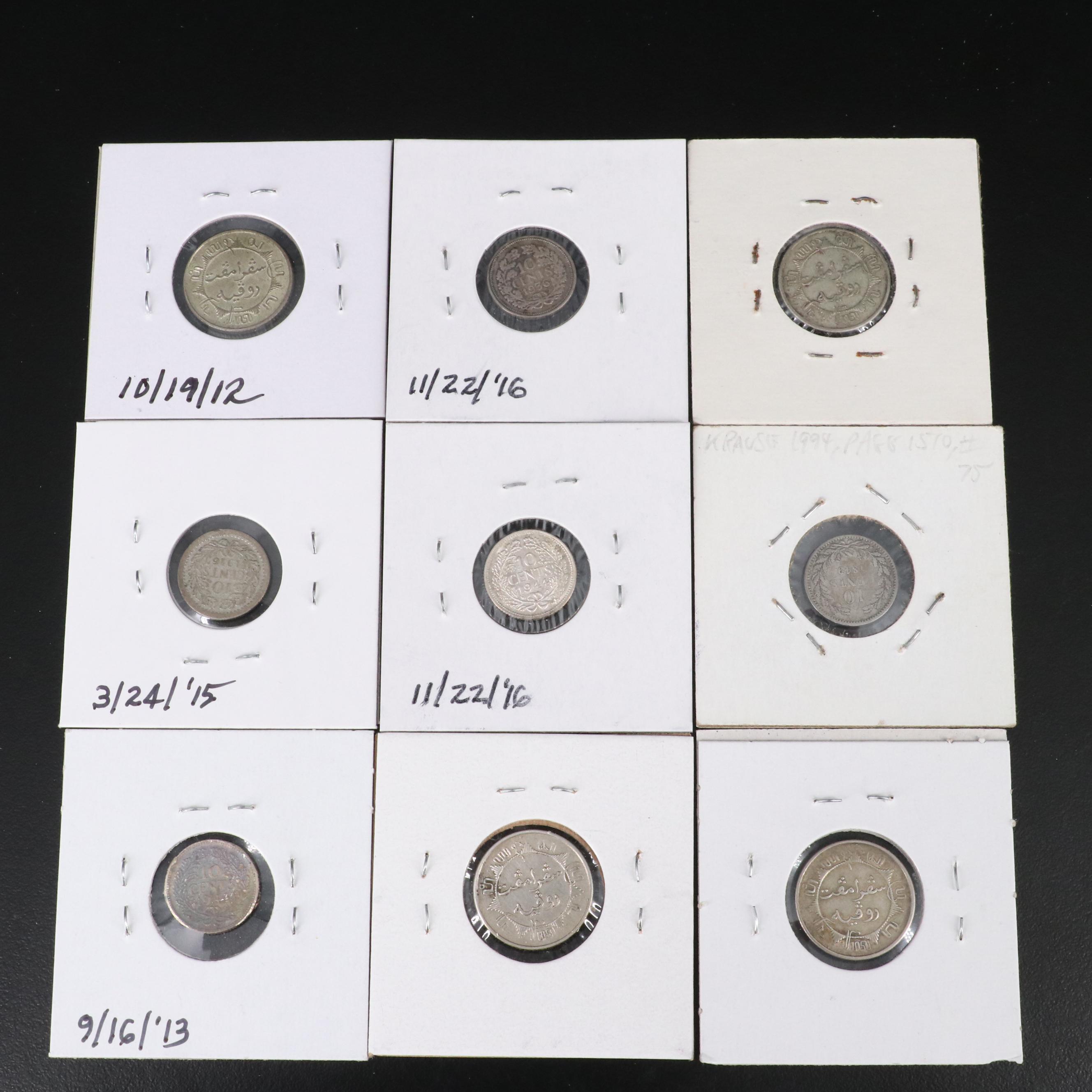 Group of Forty Netherlands Coins Including an 1849 Ten Cent