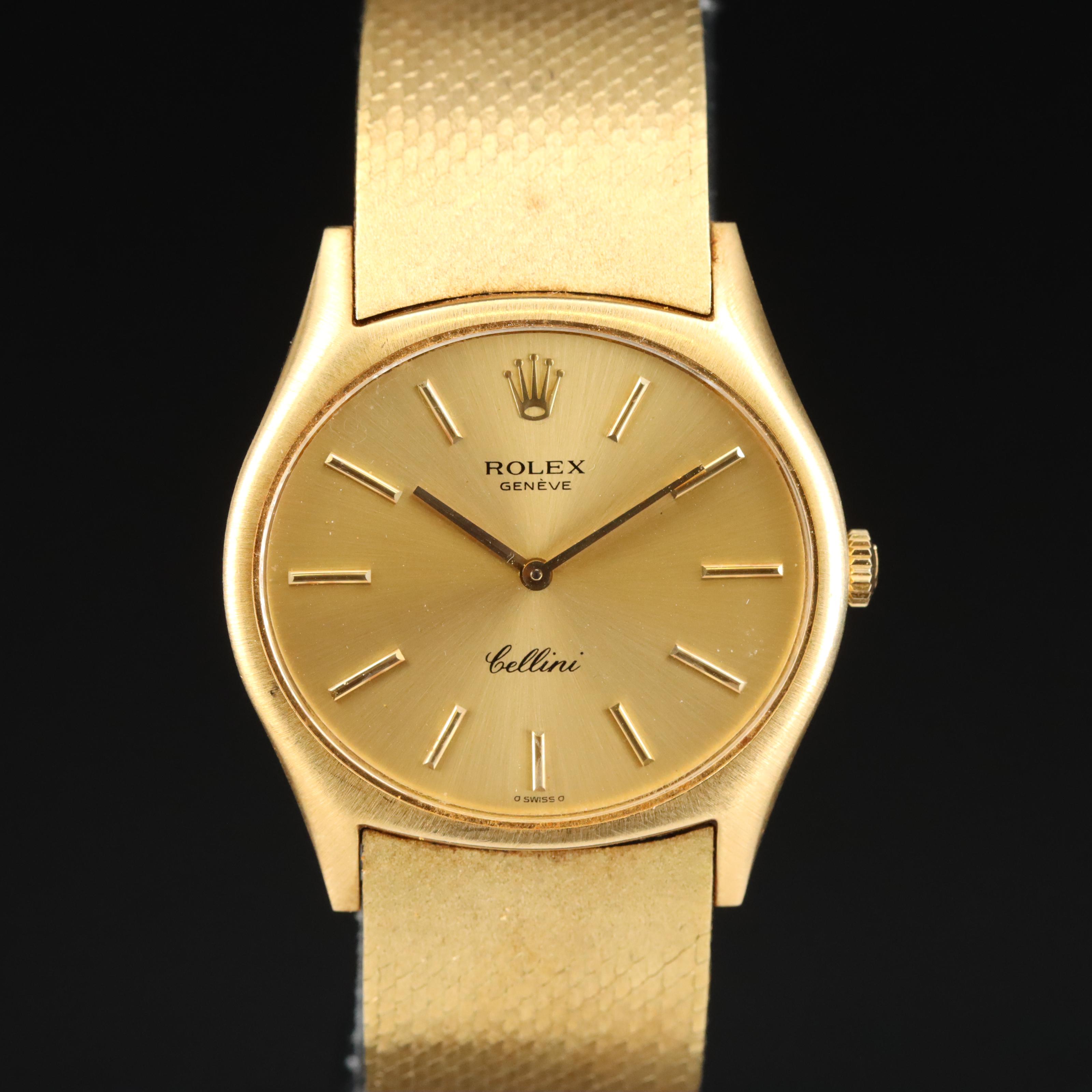 18K Rolex Cellini Sigma Dial Watch