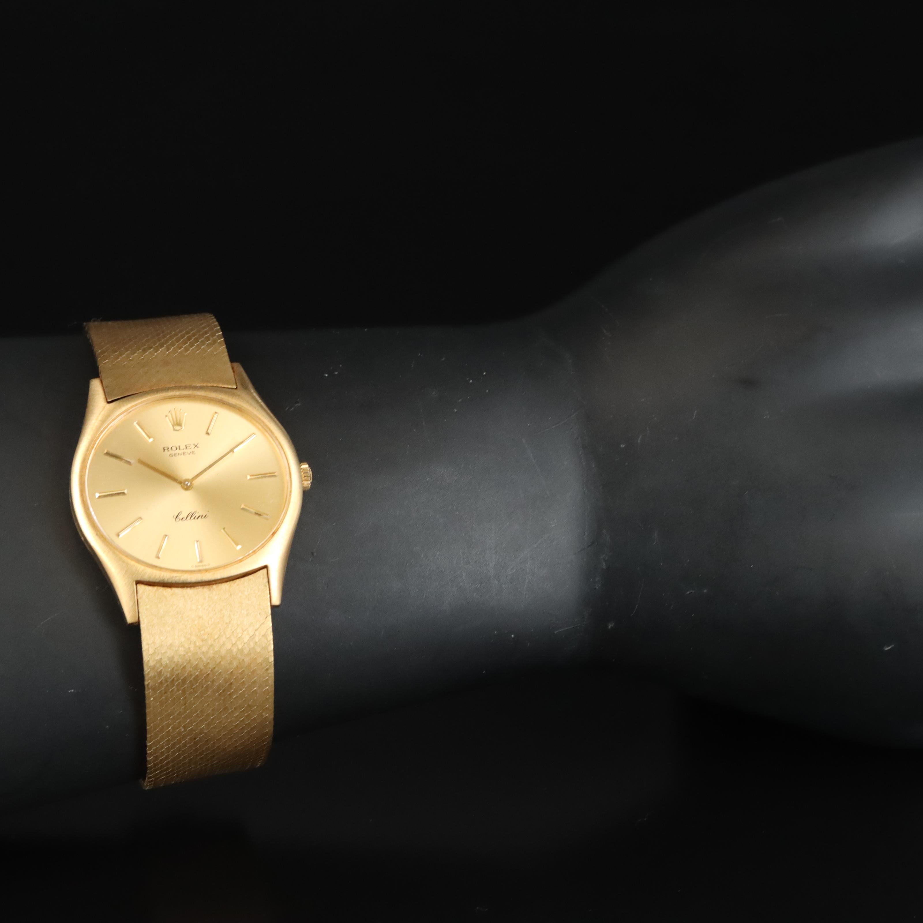 18K Rolex Cellini Sigma Dial Watch