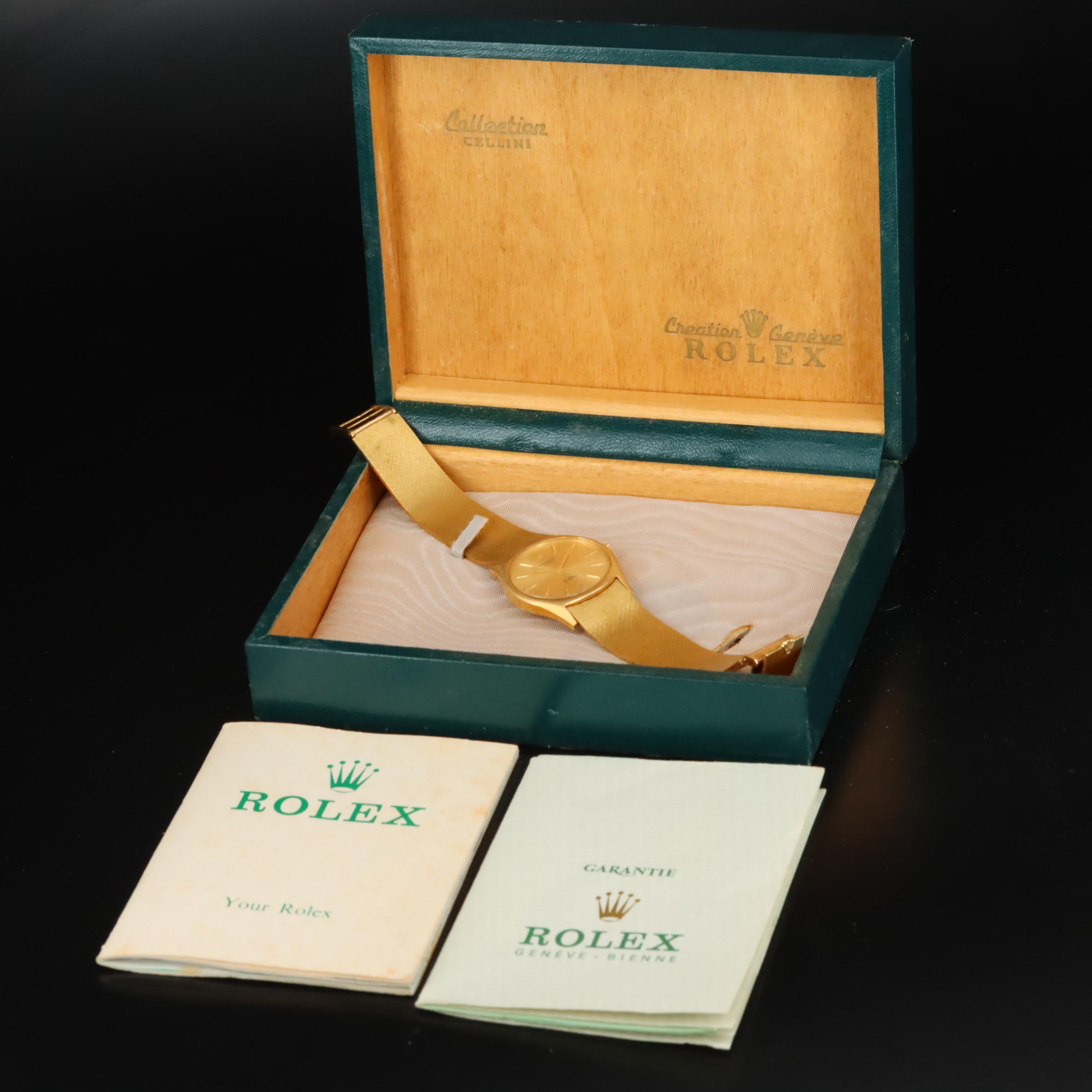 18K Rolex Cellini Sigma Dial Watch