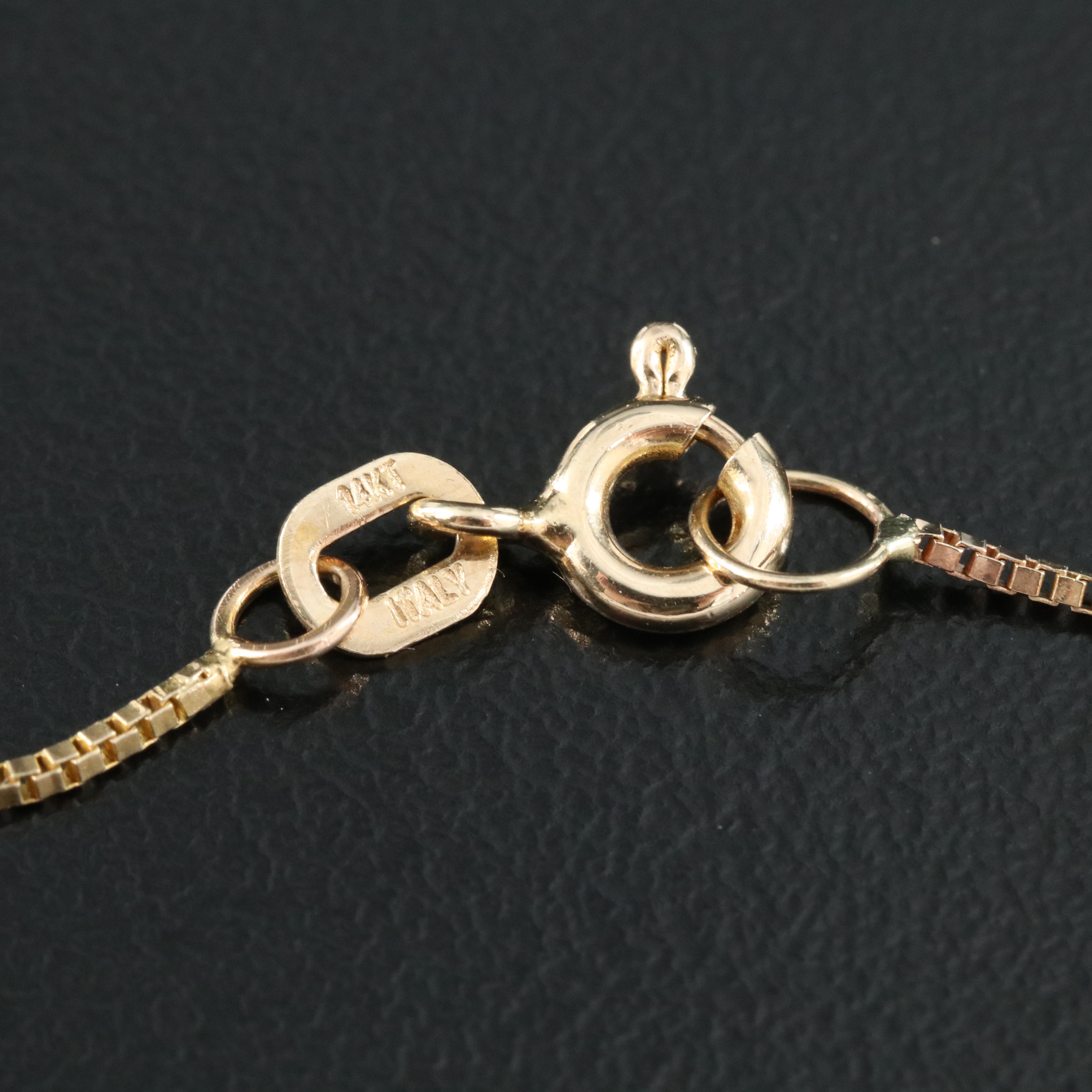 Antique Tortoise Shell Locket with 10K Details and 14K Box Chain