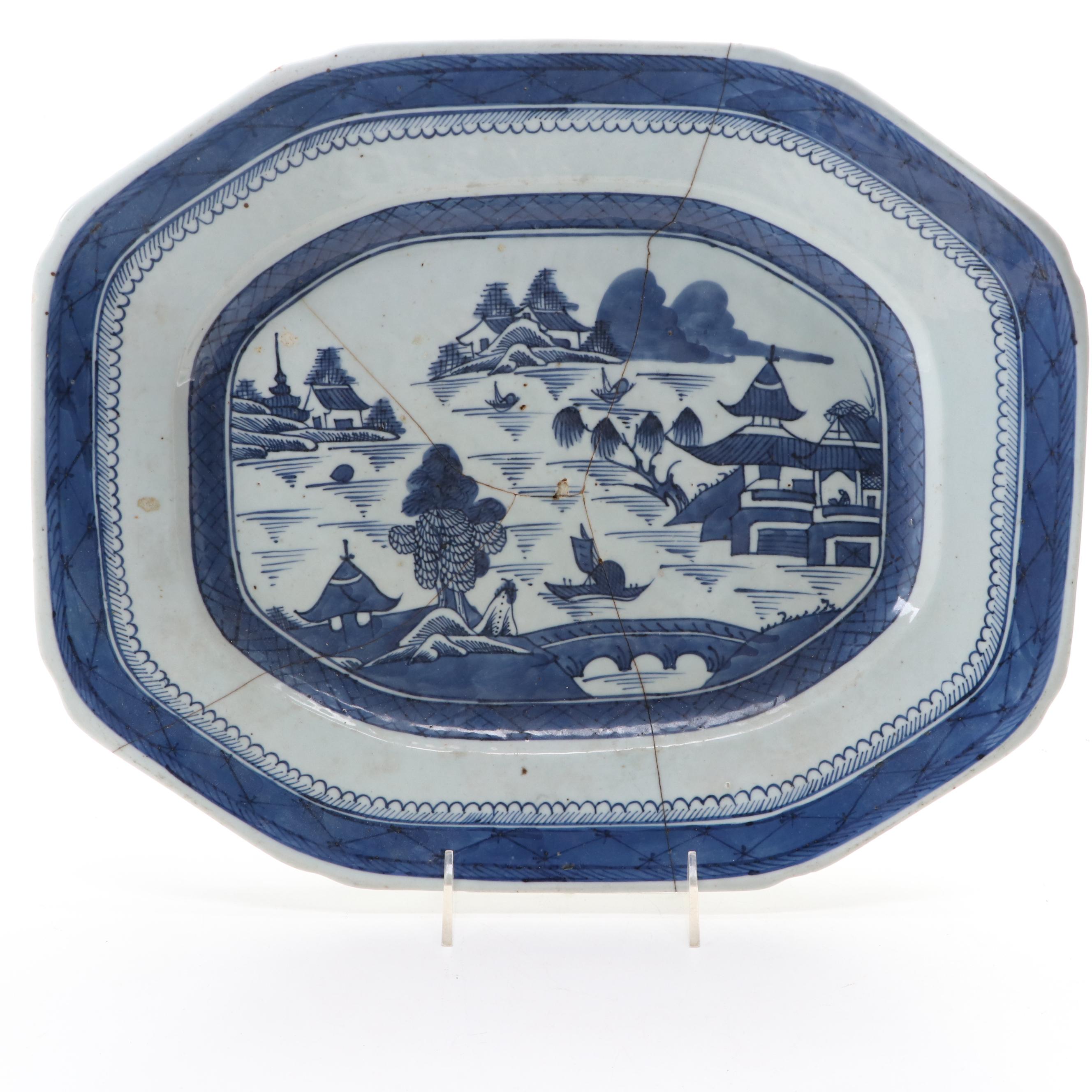 Chinese Blue and White Porcelain Platters