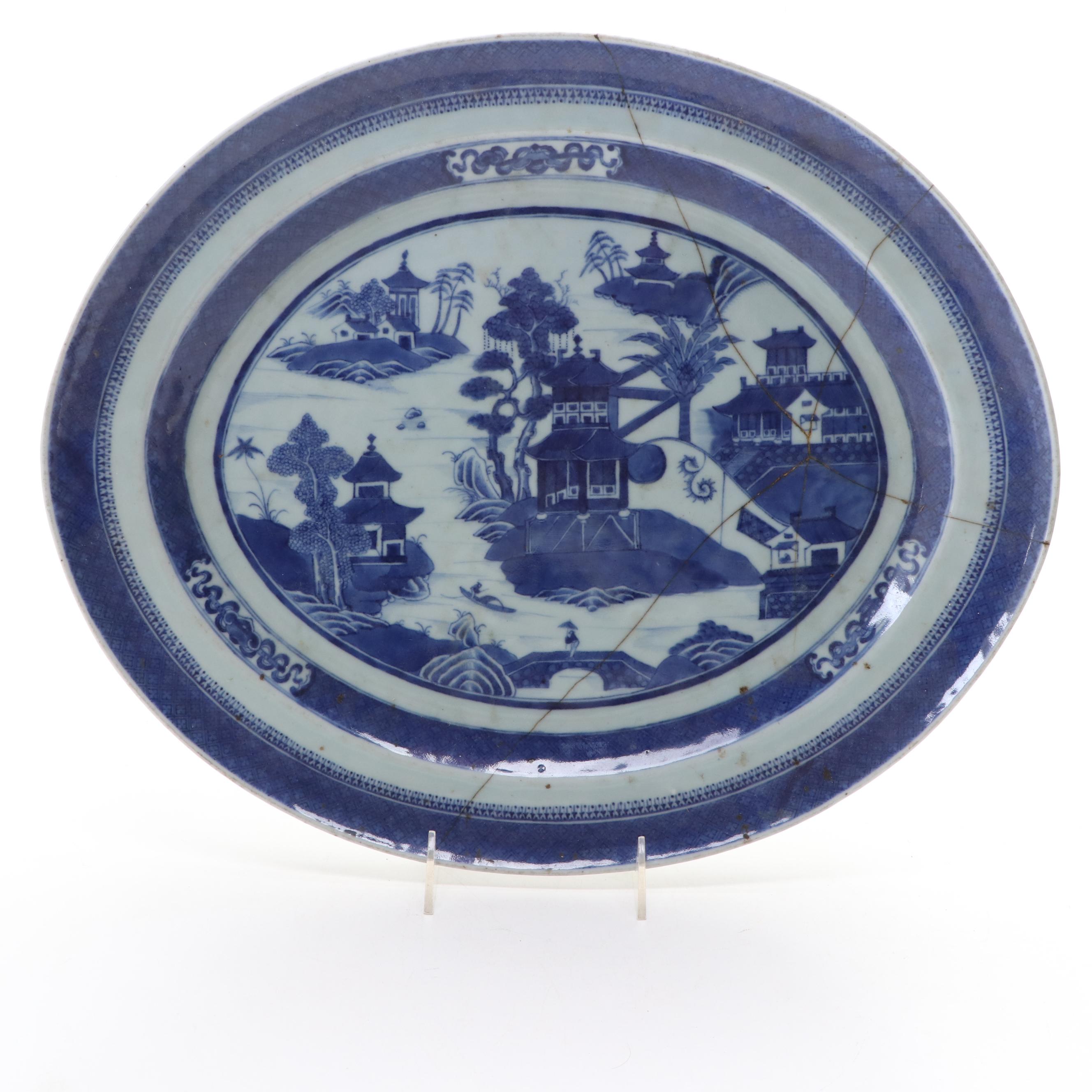 Chinese Blue and White Porcelain Platters